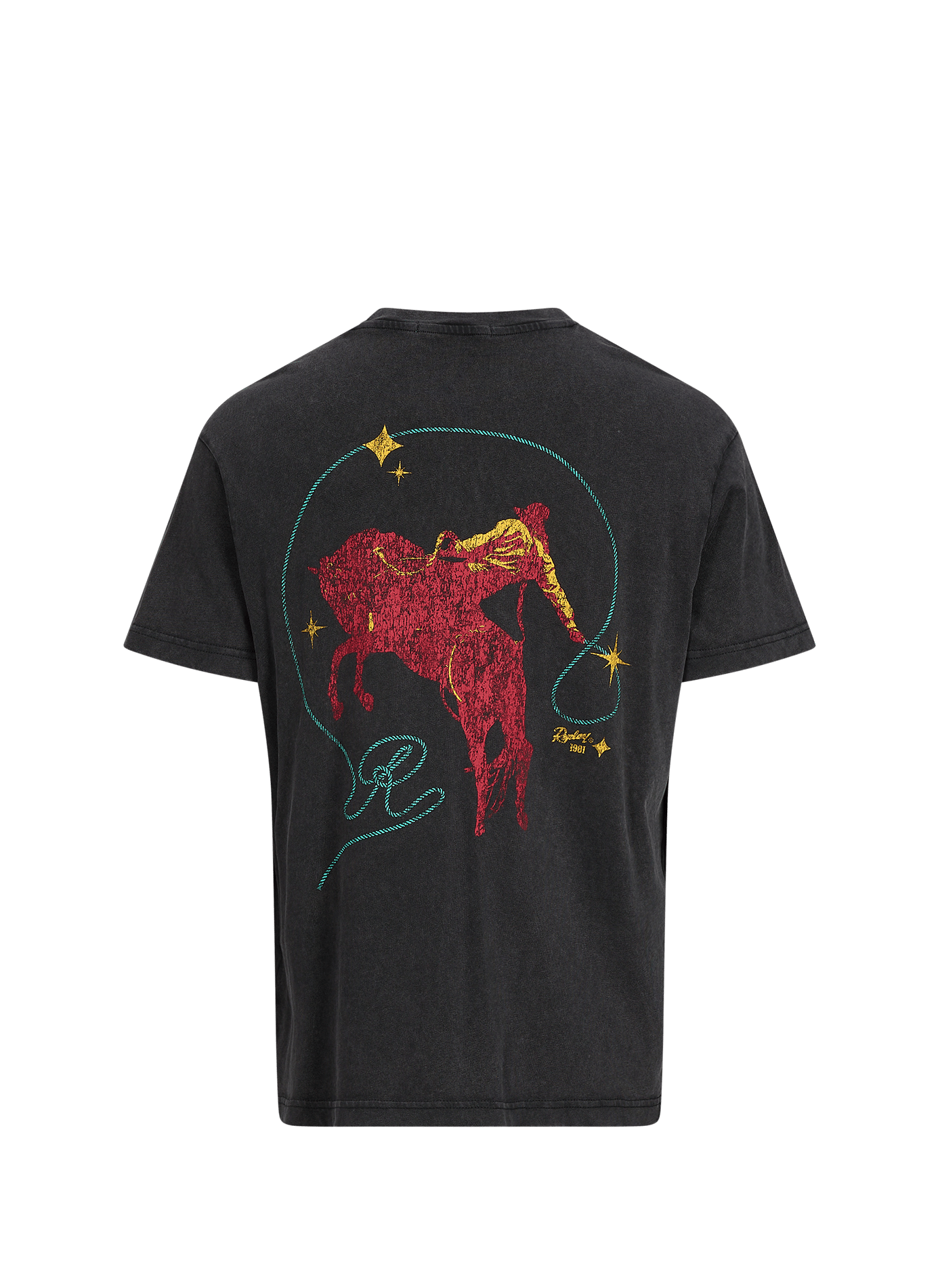 Weites T-Shirt mit Rundhalsausschnitt und Siebdruck REPLAY Schwarz