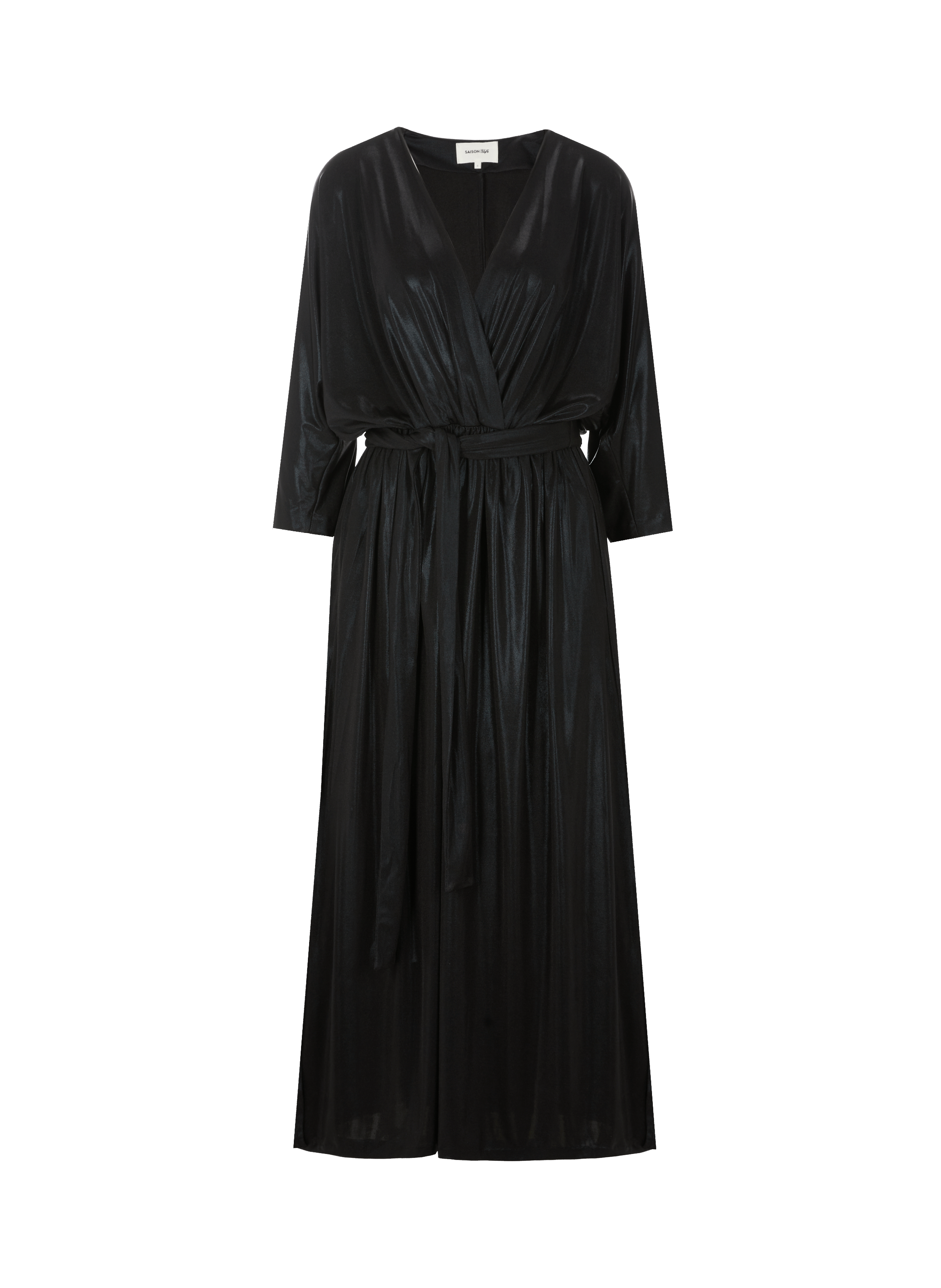 Robe midi brillante SAISON 1865 Noir