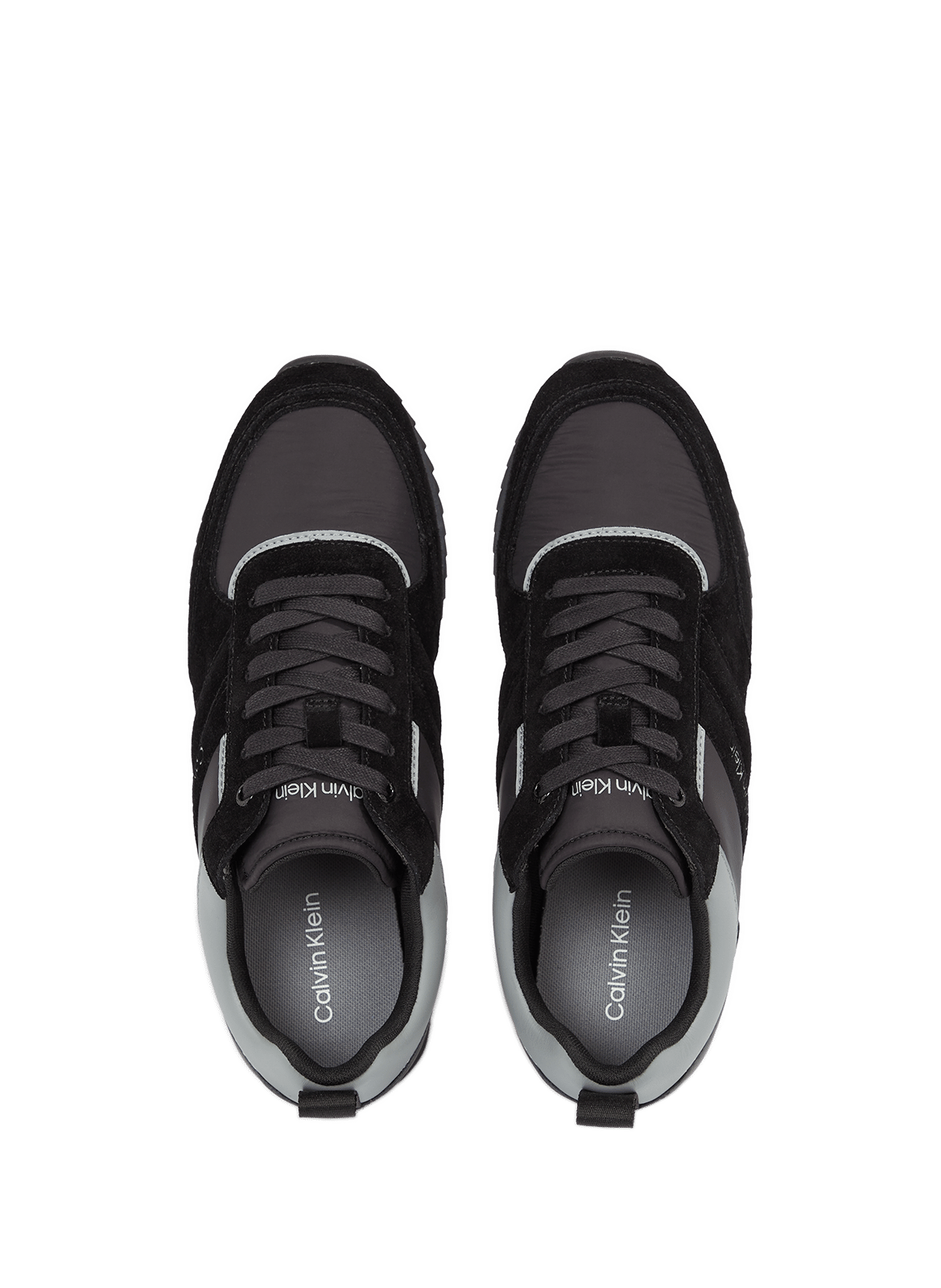 Baskets bi matière en cuir  CALVIN KLEIN Gris