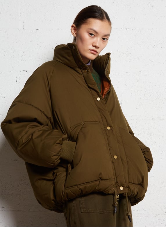 DOUDOUNE AMPLE COL MONTANT EN COTON WING SOEUR pour FEMME Printemps