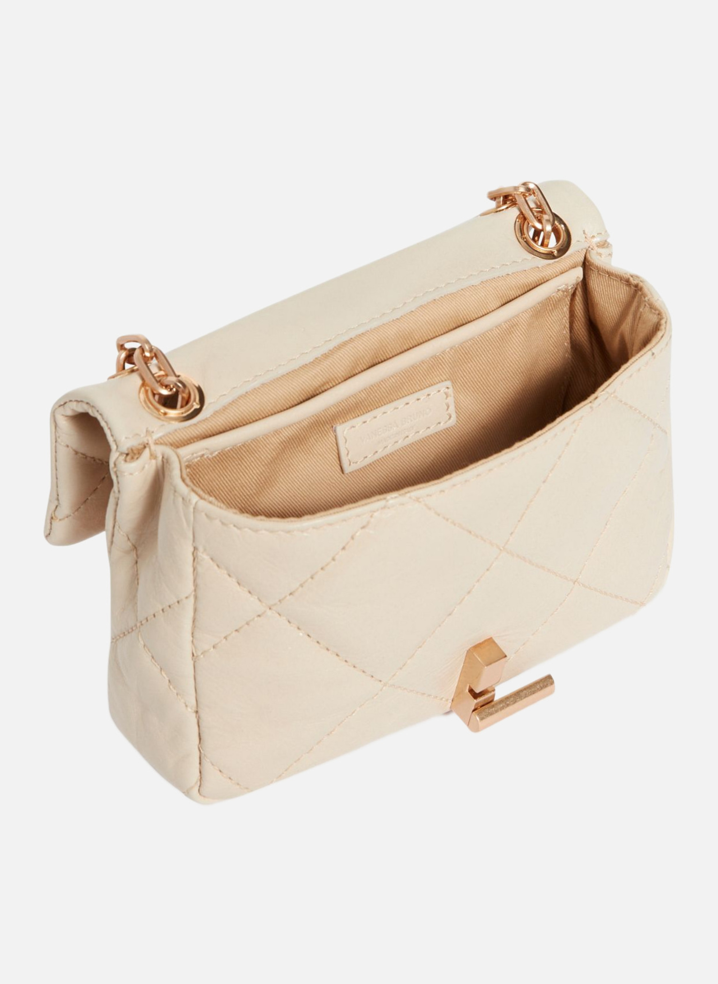 Petit sac moon en cuir VANESSA BRUNO Beige