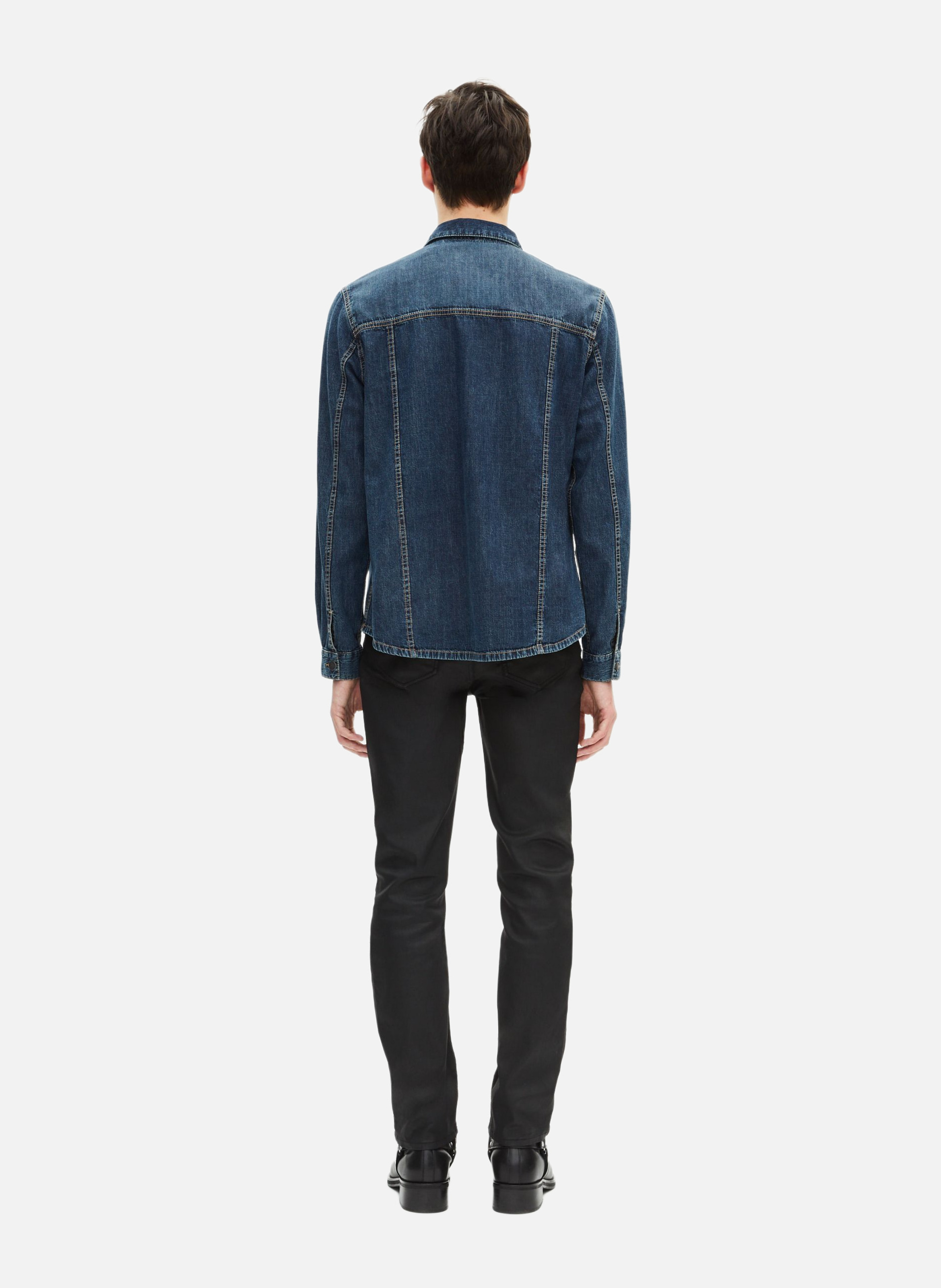 Chemise manches longues en denim THE KOOPLES Bleu