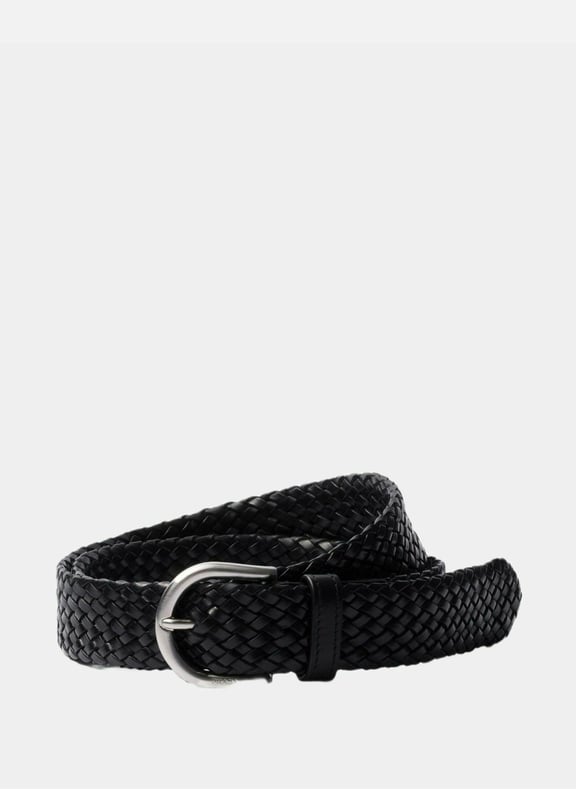 Ceinture en cuir tressé Noir by PRADA PRADA Ceinture en cuir tressé Noir