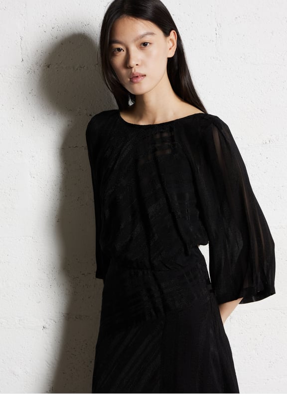 Robe longue rayé sibony Noir by BA&SH BA&SH Robe longue rayé sibony Noir