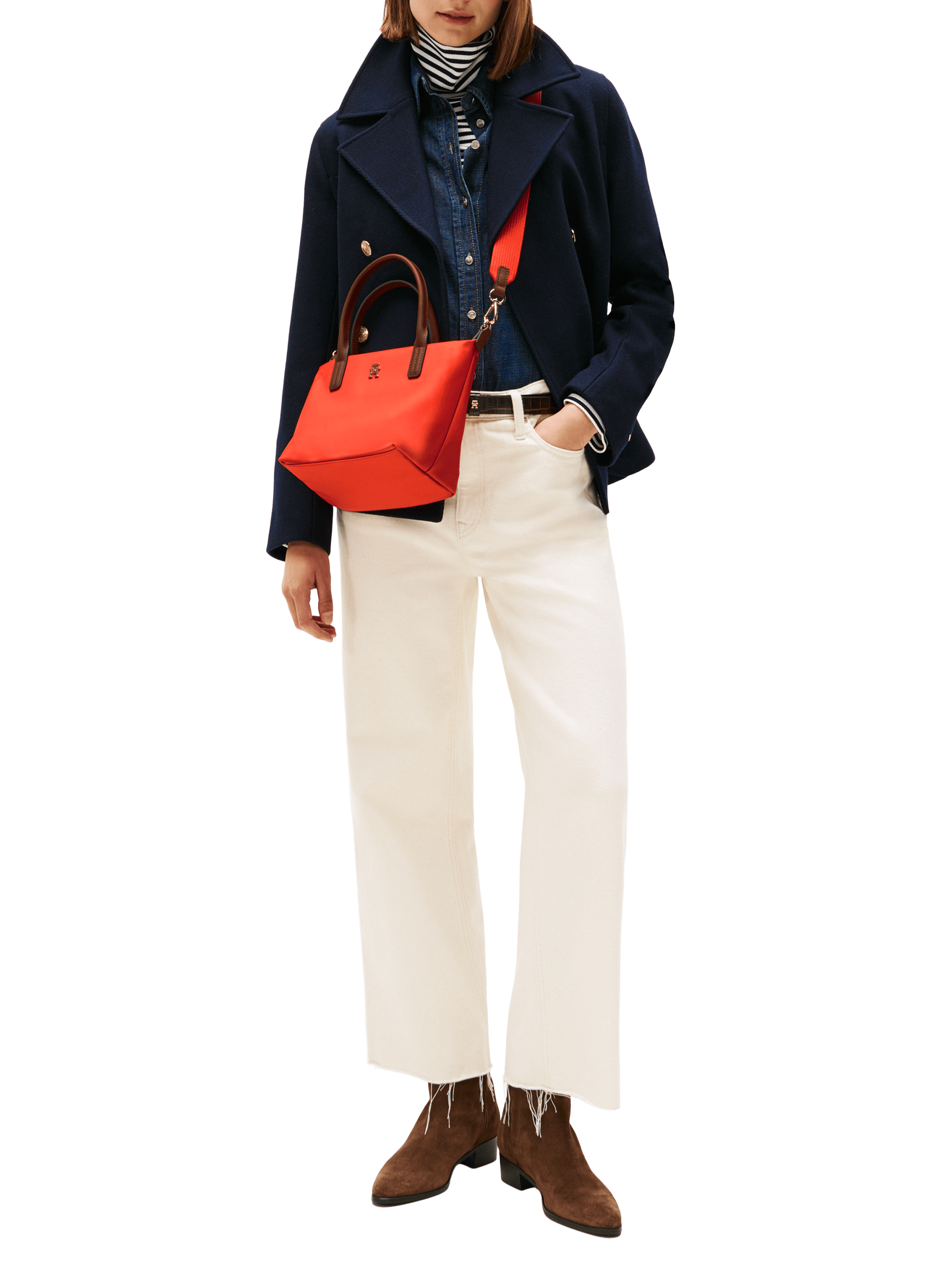 Sac à main en toile de nylon TOMMY HILFIGER Orange