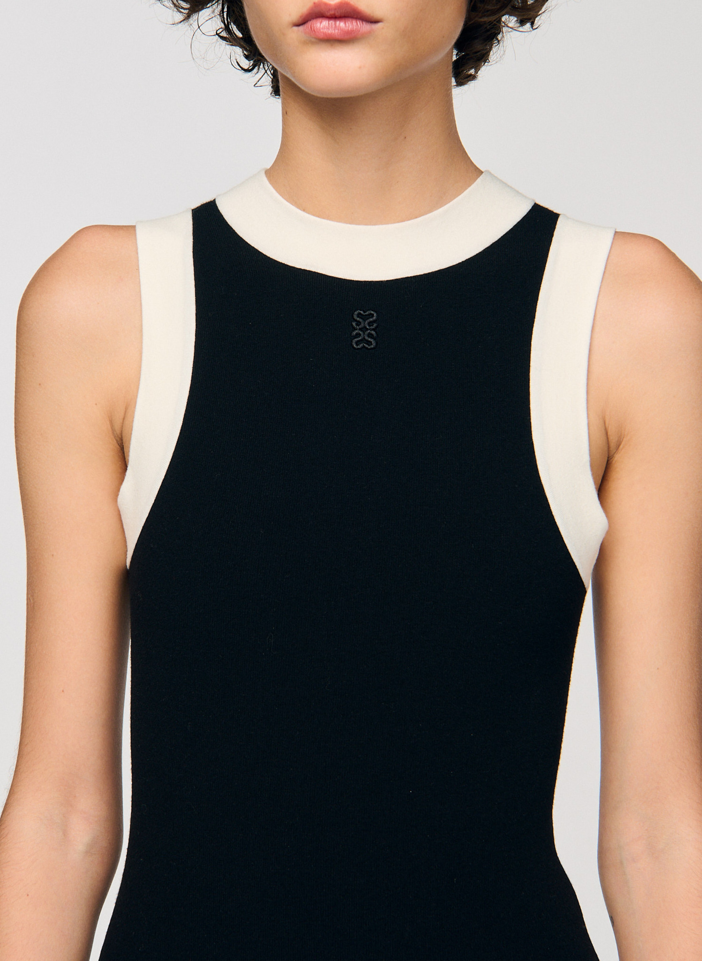 Body moulant col rond Noir