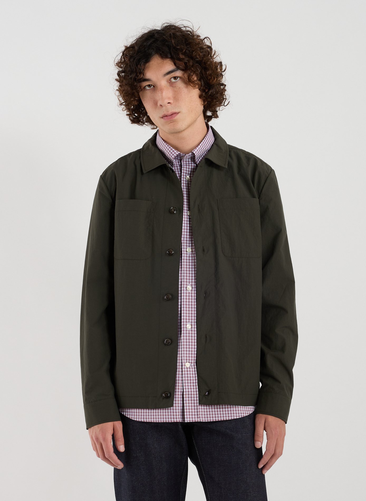 FACONNABLE Straight-cut jacket Khaki
