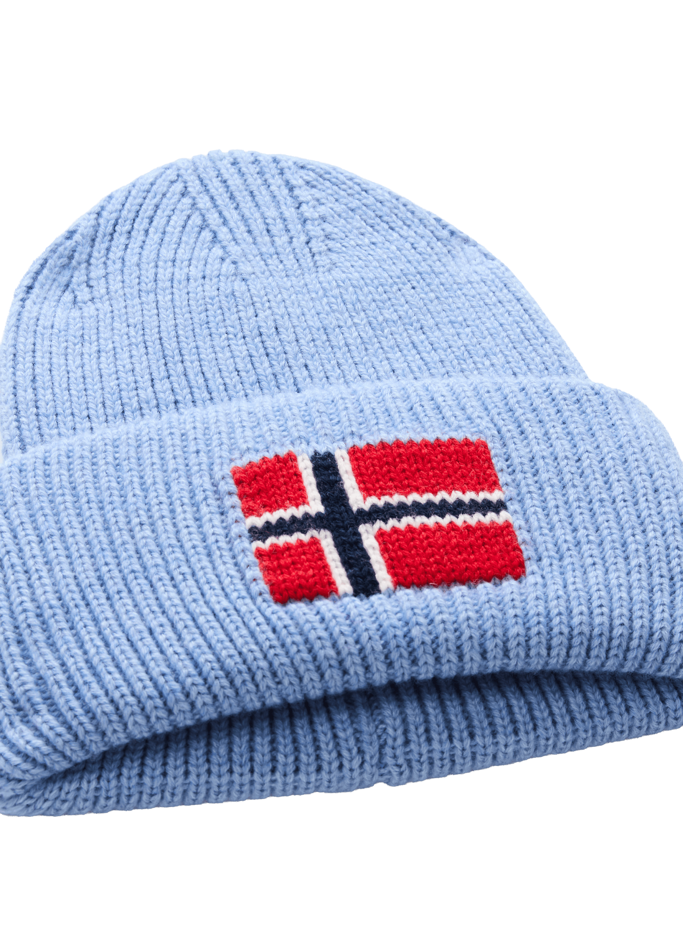 Ribbed wool blend beanie NAPAPIJRI Blue