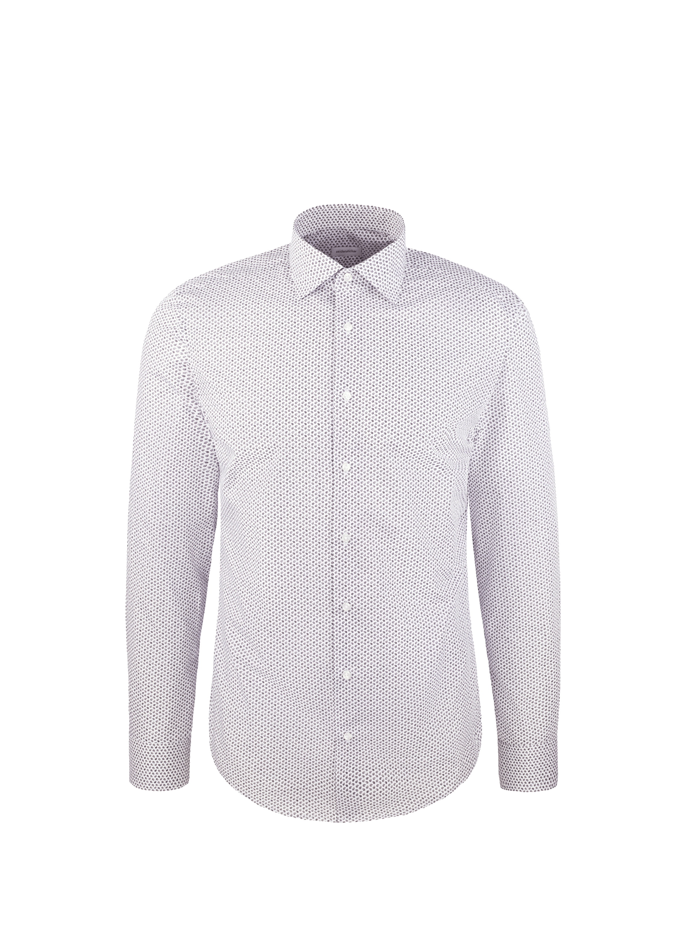 Chemise col classique manches contrastantes en coton SEIDENSTICKER Brown