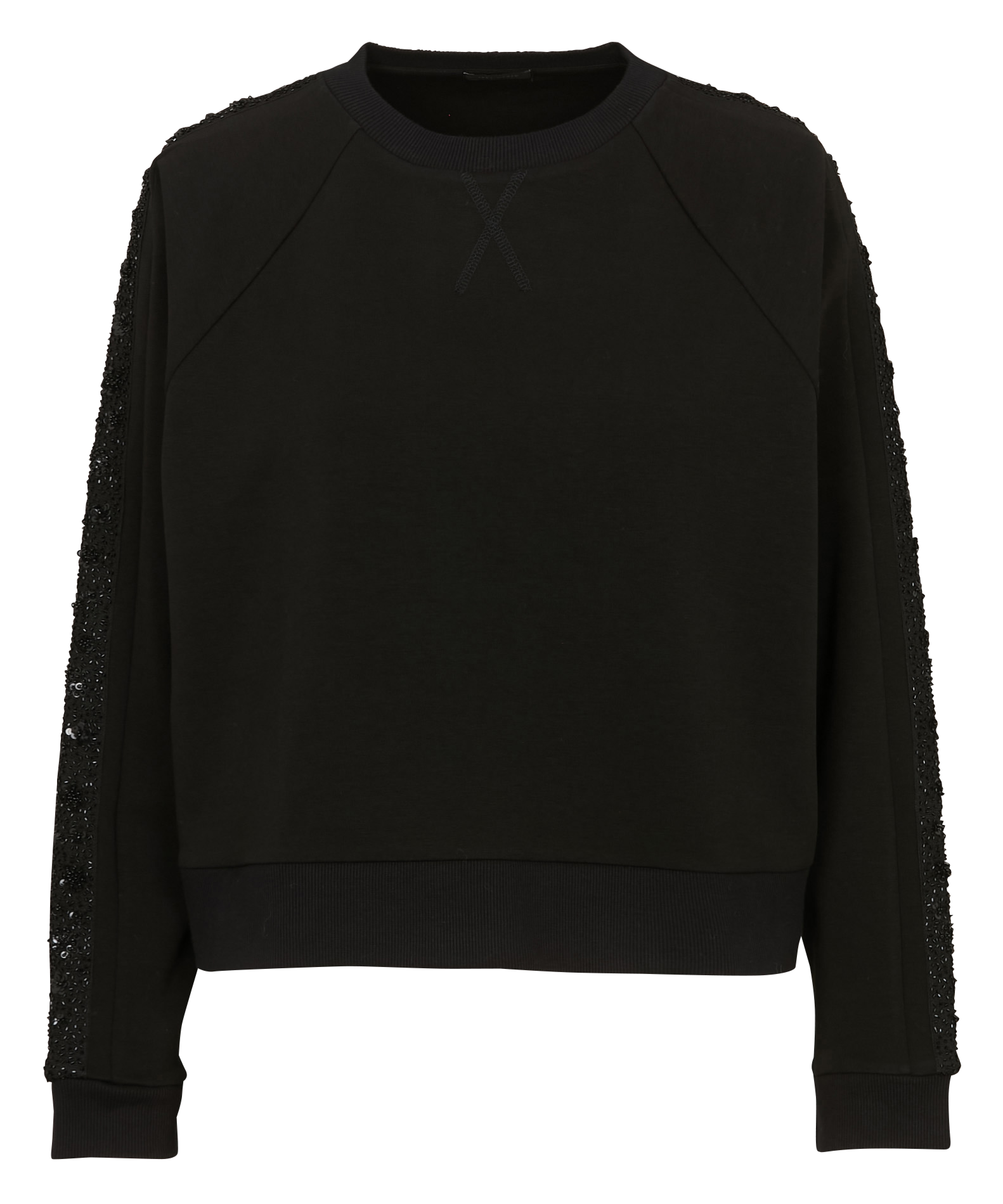 IKKS Sweat droit uni à détail sequins Noir
