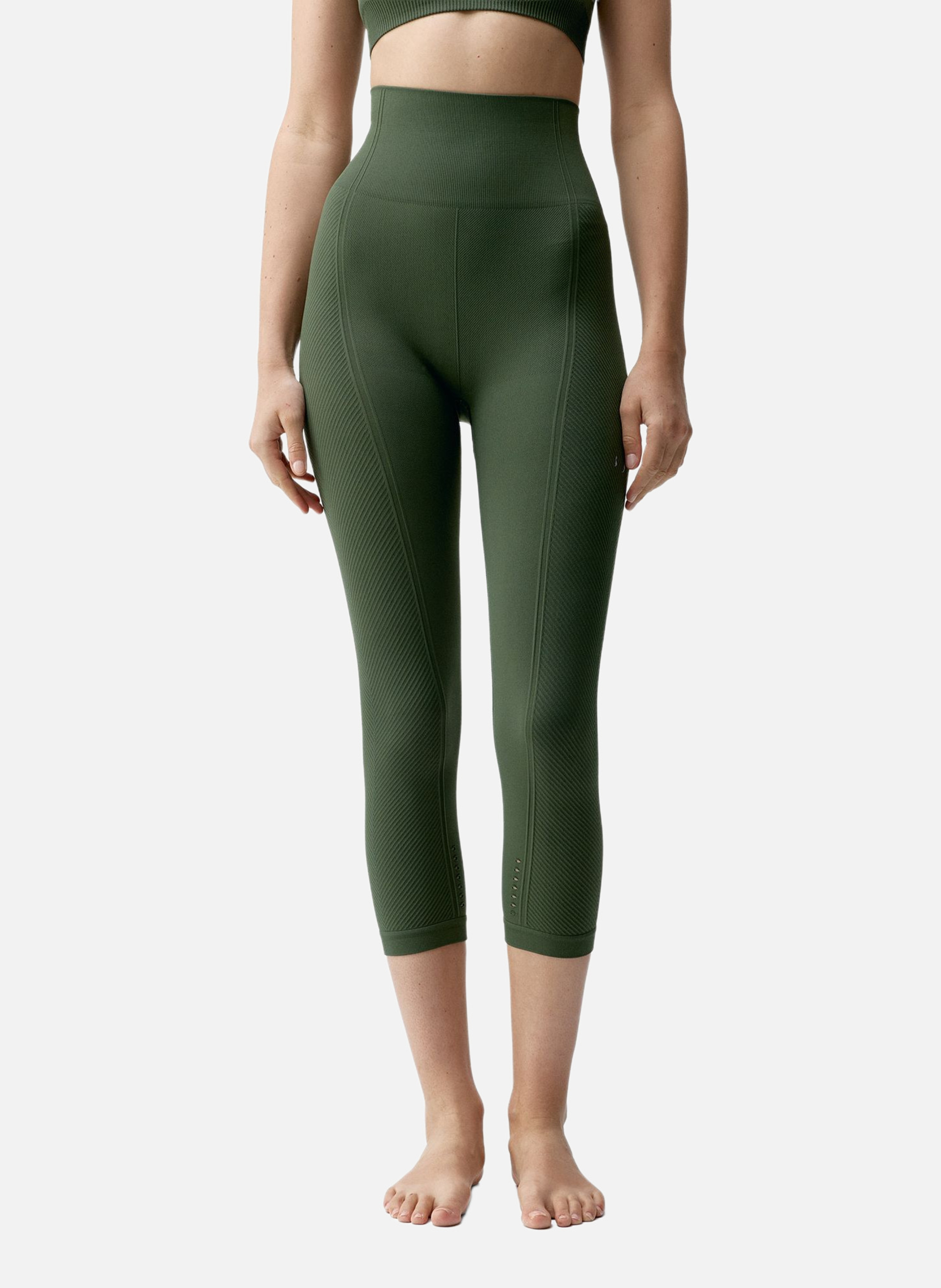 Legging de sport capri seamless apamala BORN LIVING YOGA Kaki