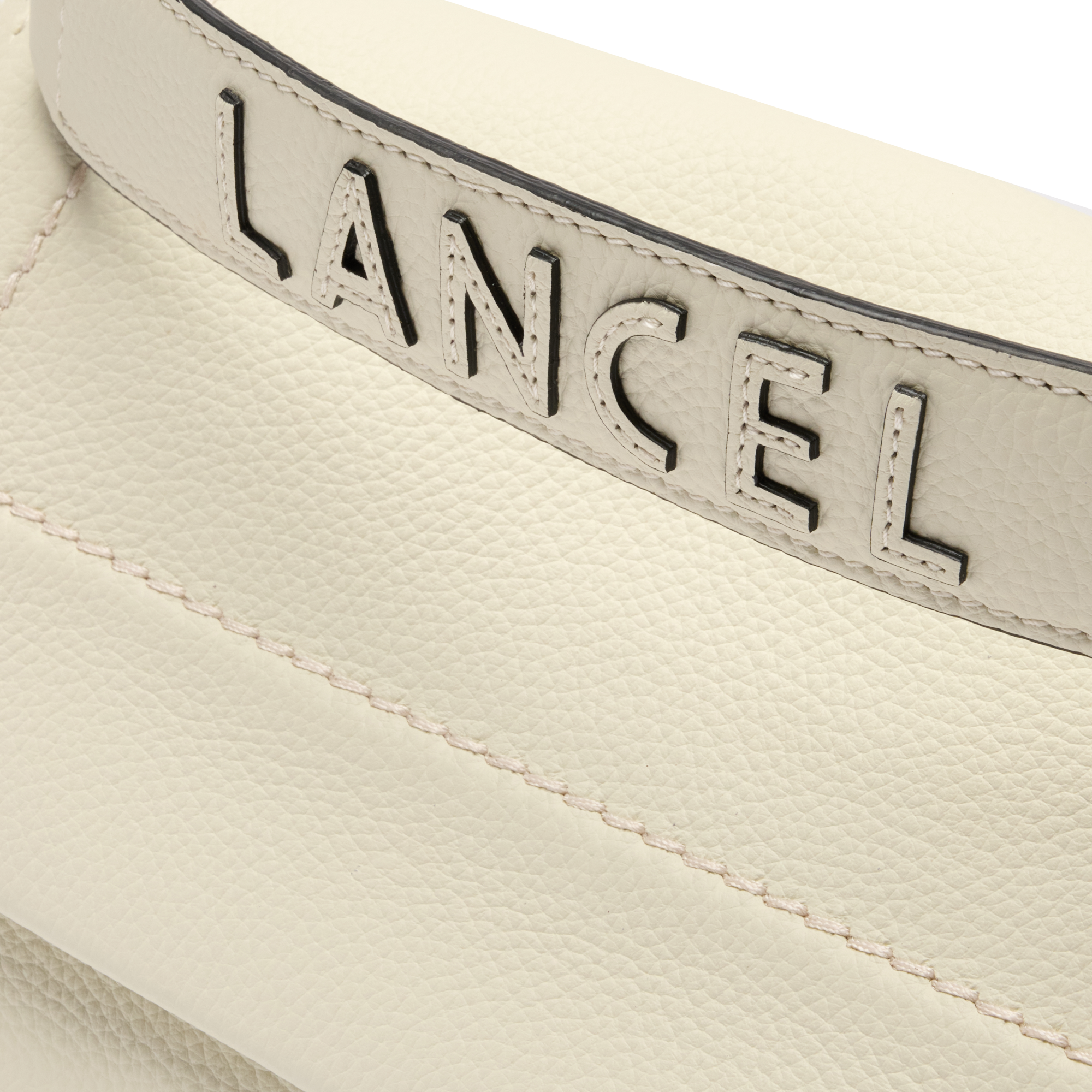 Sac rabat m ninon soft de lancel en cuir LANCEL Blanc