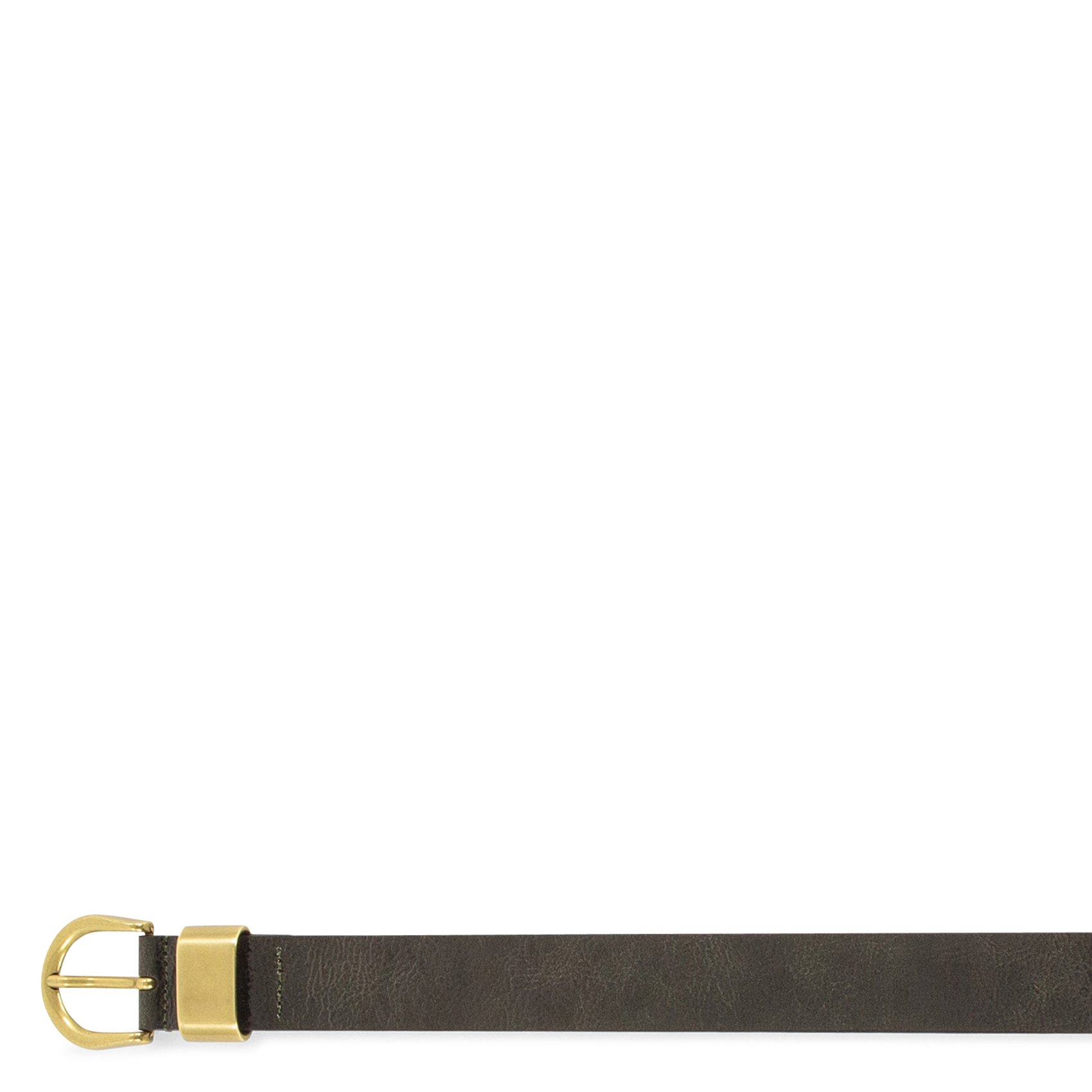 Ceinture à boucle en cuir miloa p SESSUN Kaki