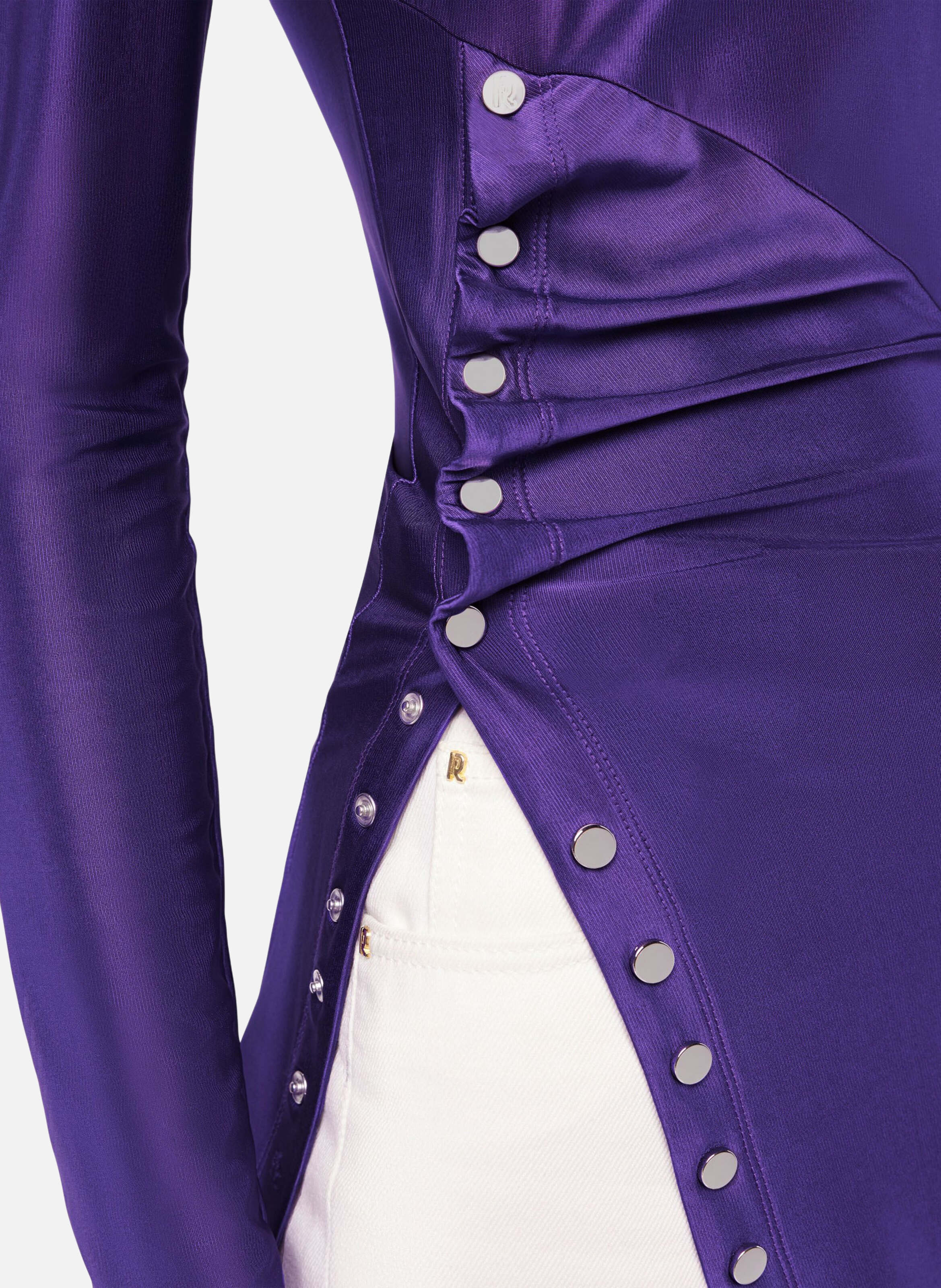 Top drapé en jersey RABANNE Violet