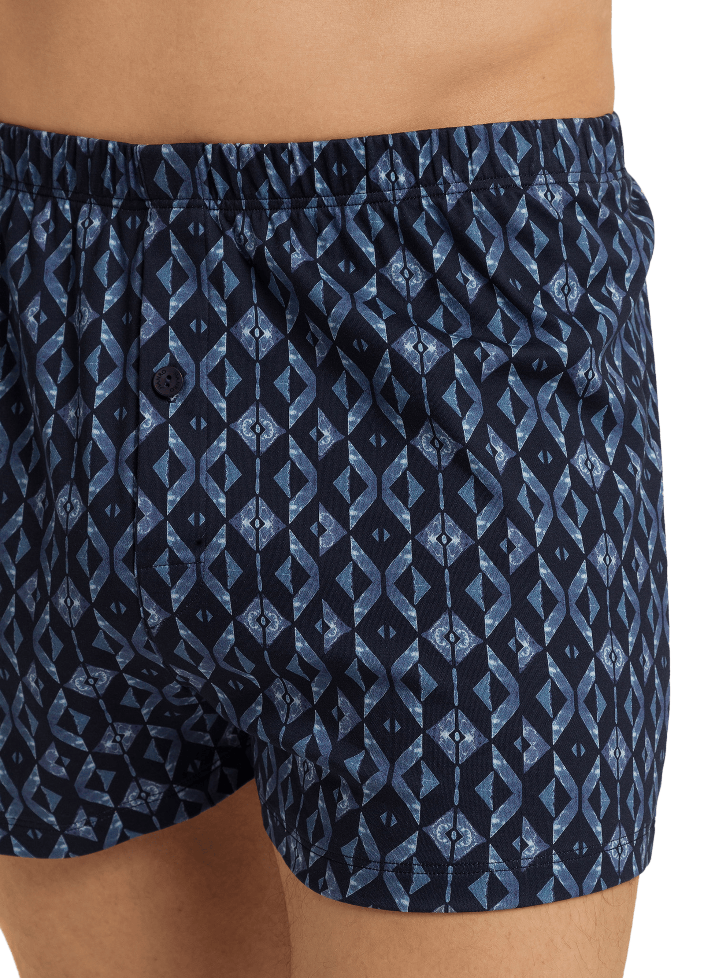 Patterned cotton boxer shorts  HANRO Blue