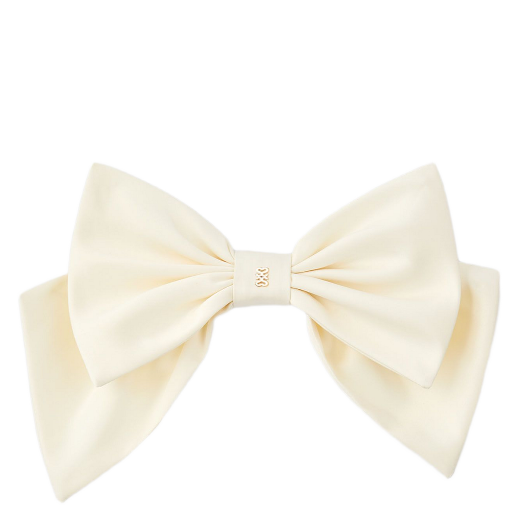 Barette nœud satinée SANDRO Beige