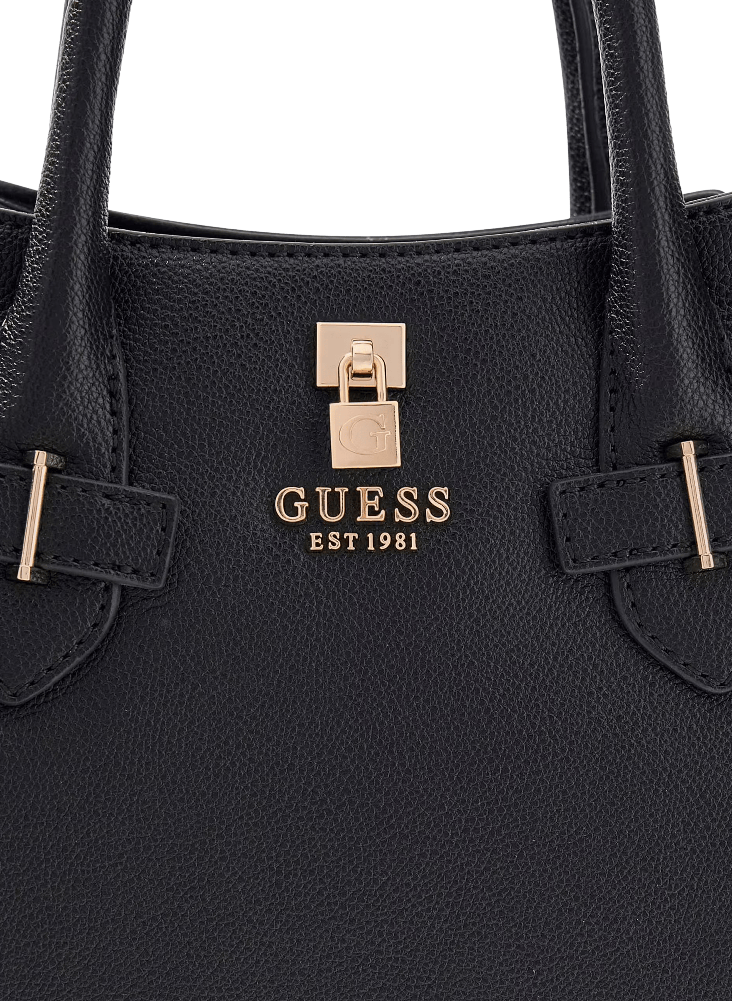 Large faux leather handbag GUESS Black