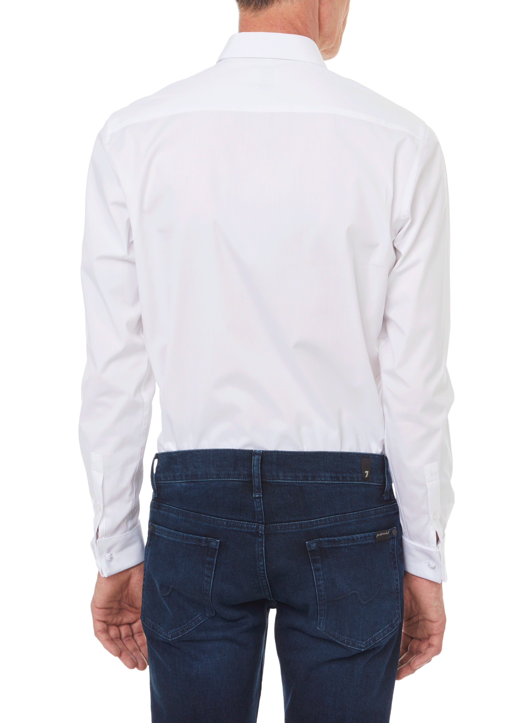 Slim-fit cotton poplin shirt AU PRINTEMPS PARIS White
