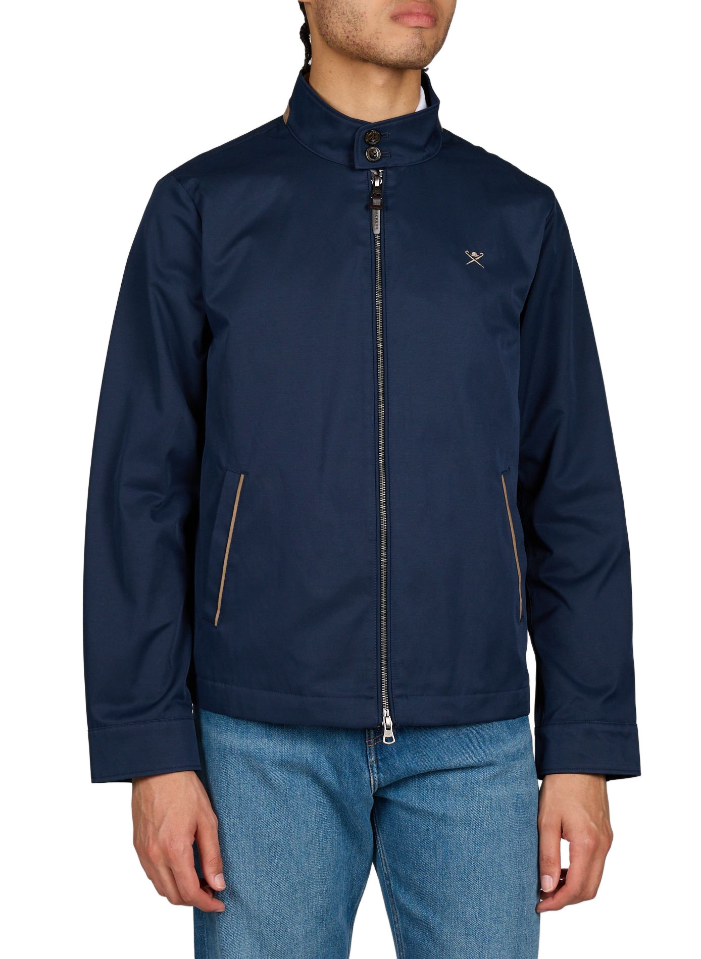 Recht jasje met opstaande kraag HACKETT Blue