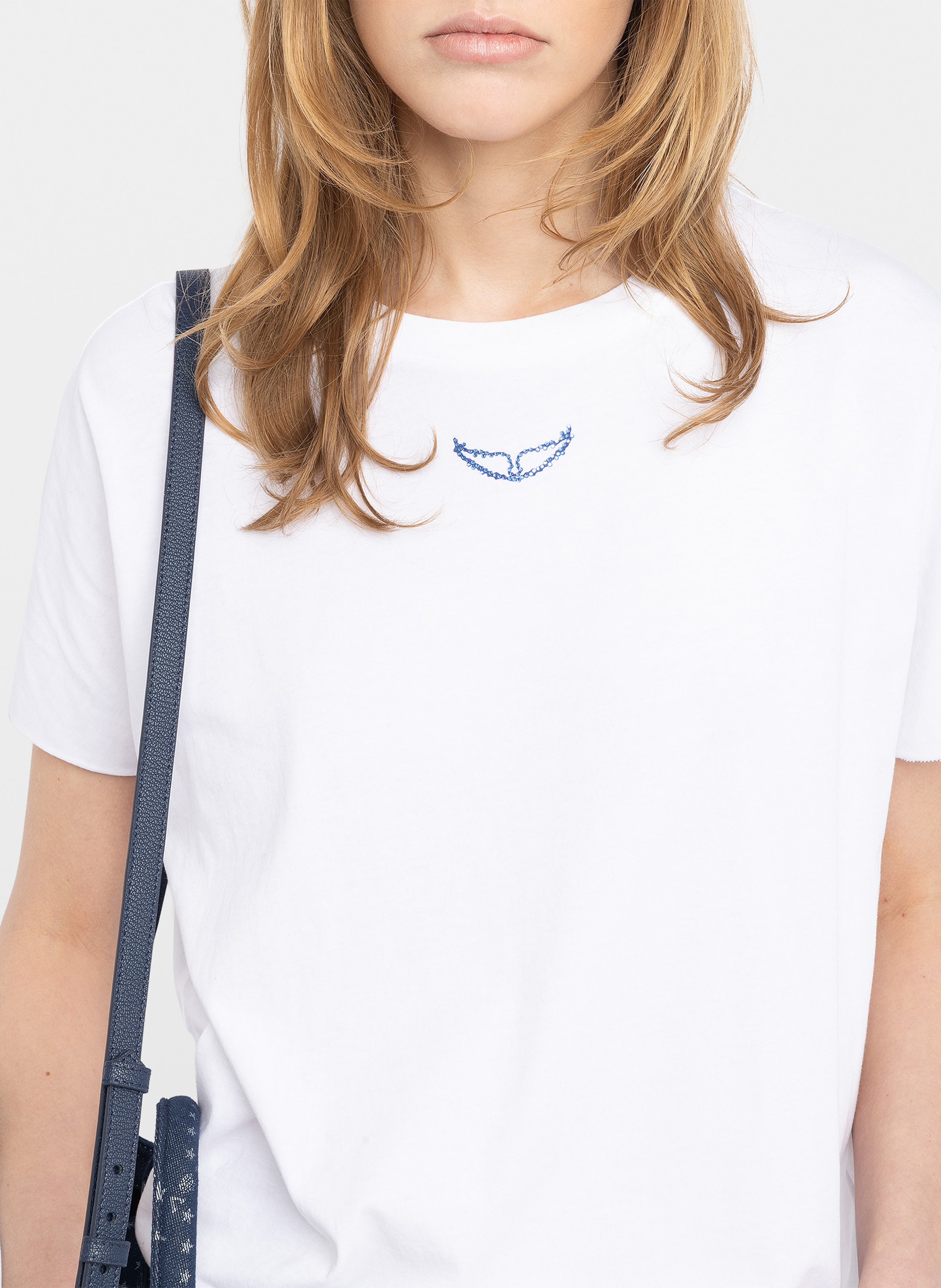 Tee-shirt col rond en coton bio tommer ZADIG&VOLTAIRE Blanc