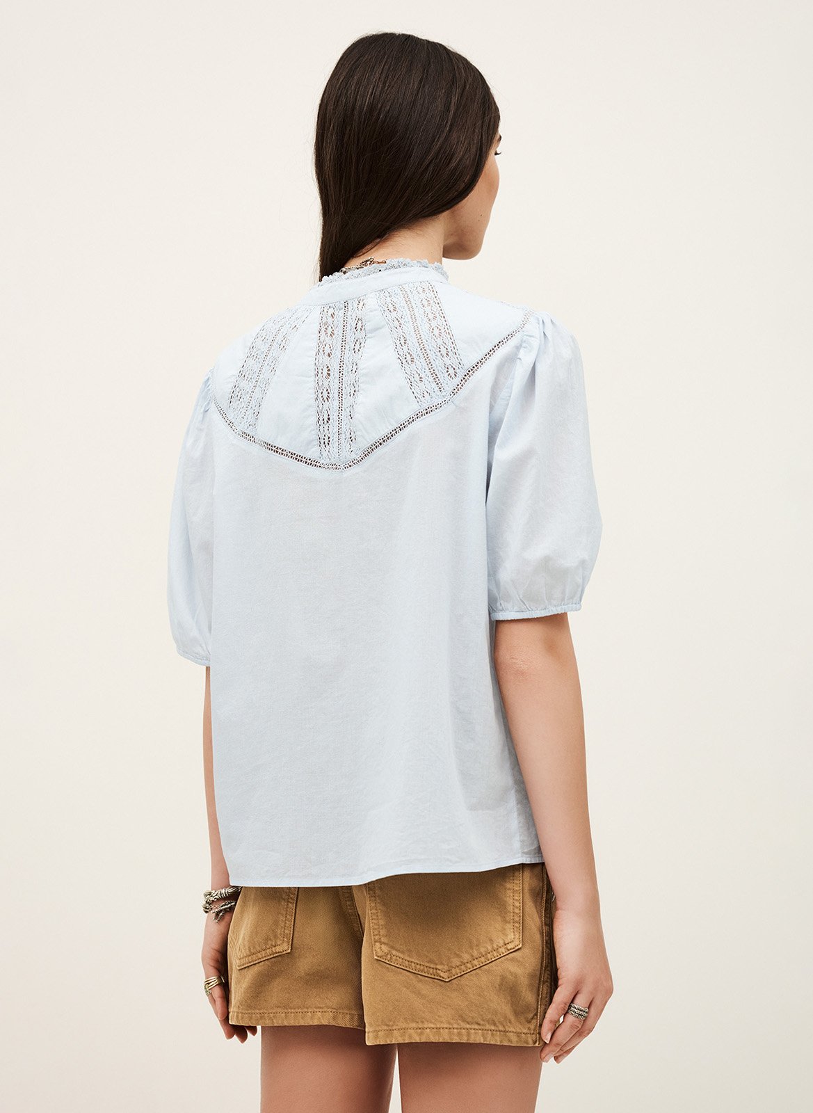 Chemise oversize en coton nella BA&SH Bleu