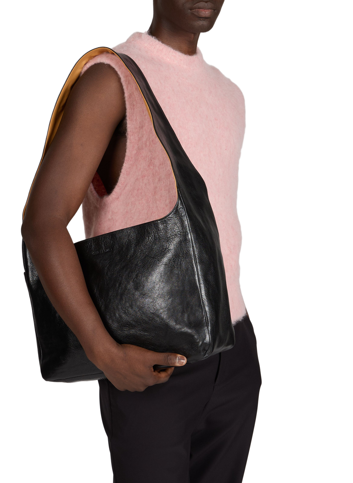 Large Brick Leather Bag OUR LEGACY Black
