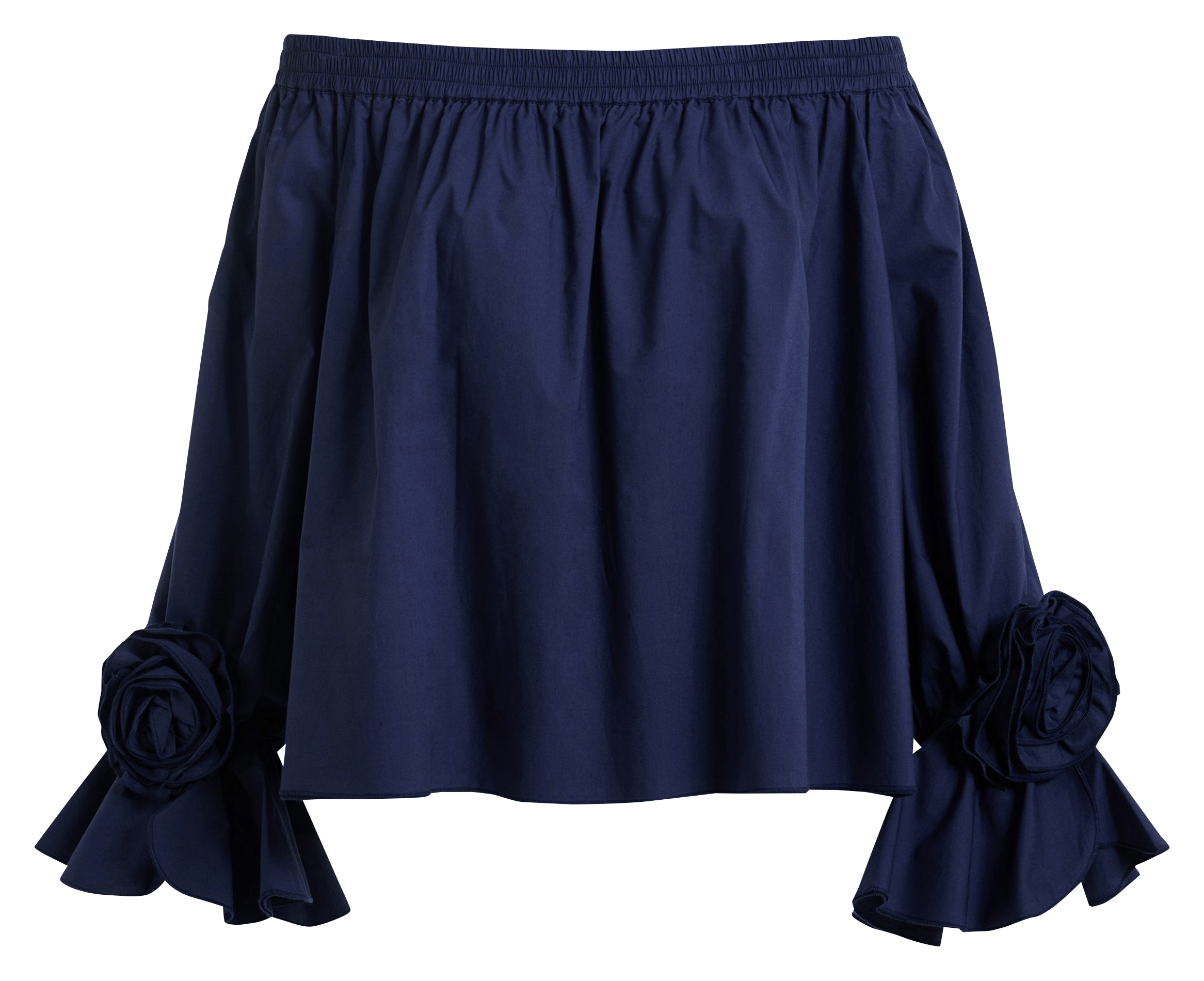 Top bardot ample à fleurs uni jofie ESSENTIEL ANTWERP Bleu