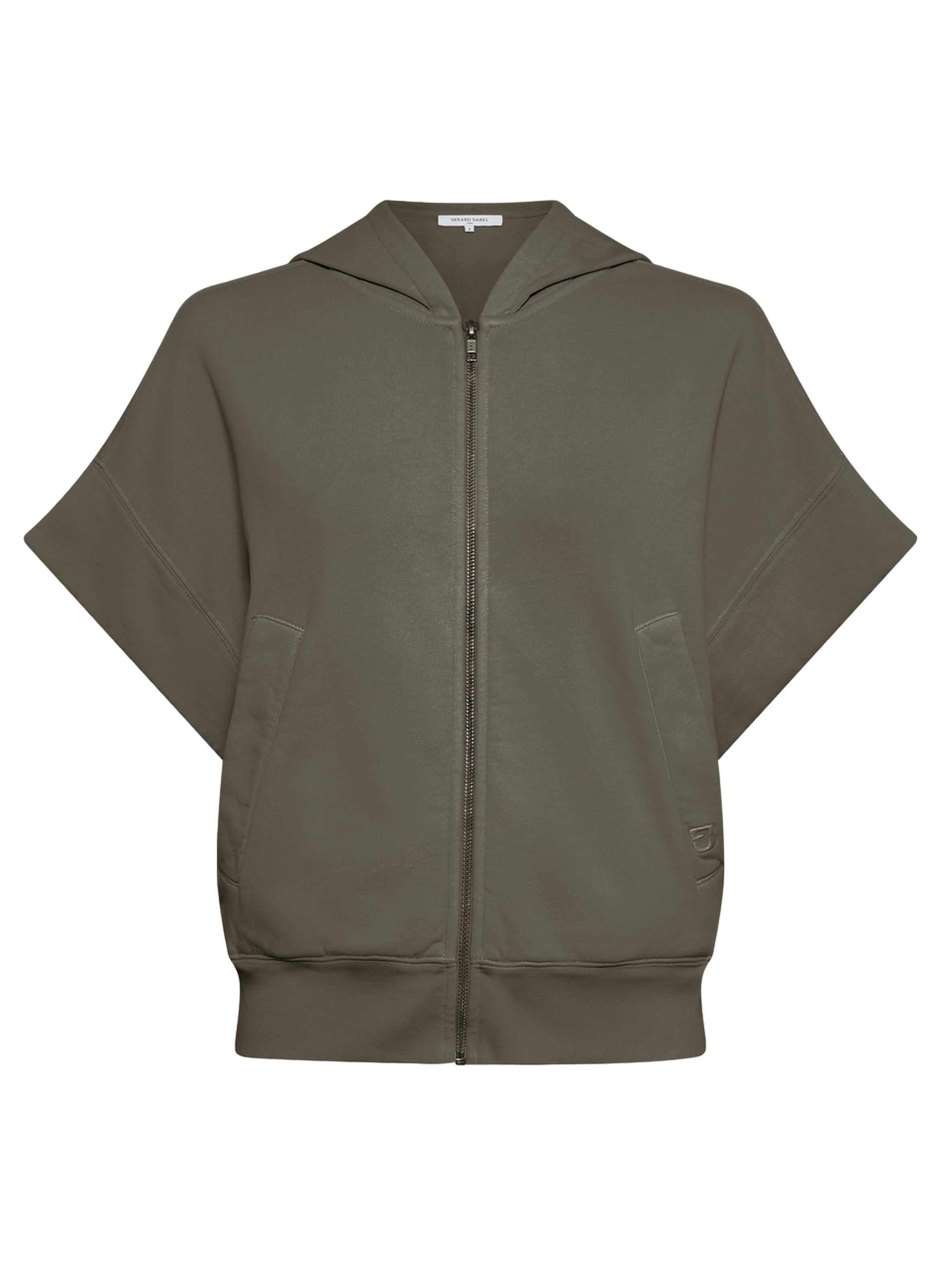 Sweat oversize à manches courtes et capuche - milene GERARD DAREL Vert