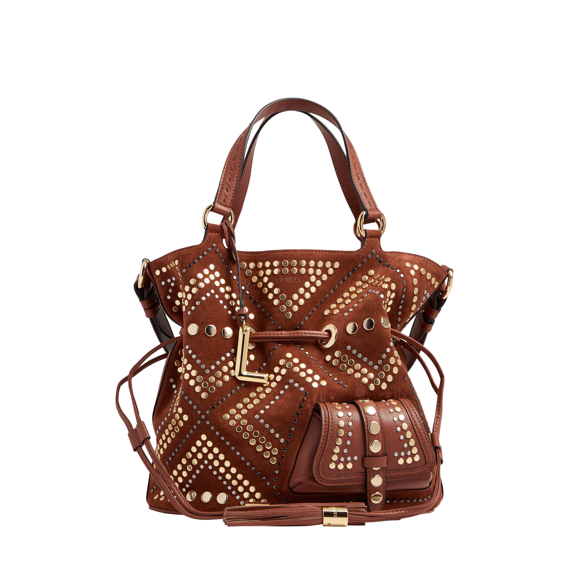 Handtas eerste flirt capsule 150 jaar in kalfsleer LANCEL Rood