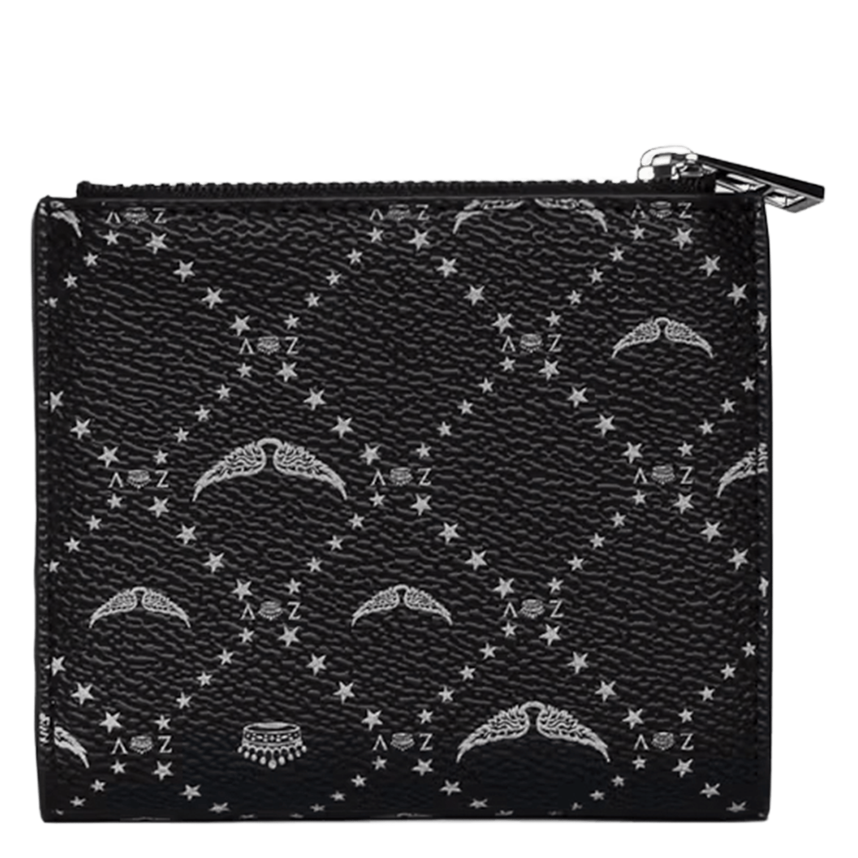 Portefeuille imprimé zippé zv wallet ZADIG&VOLTAIRE Black