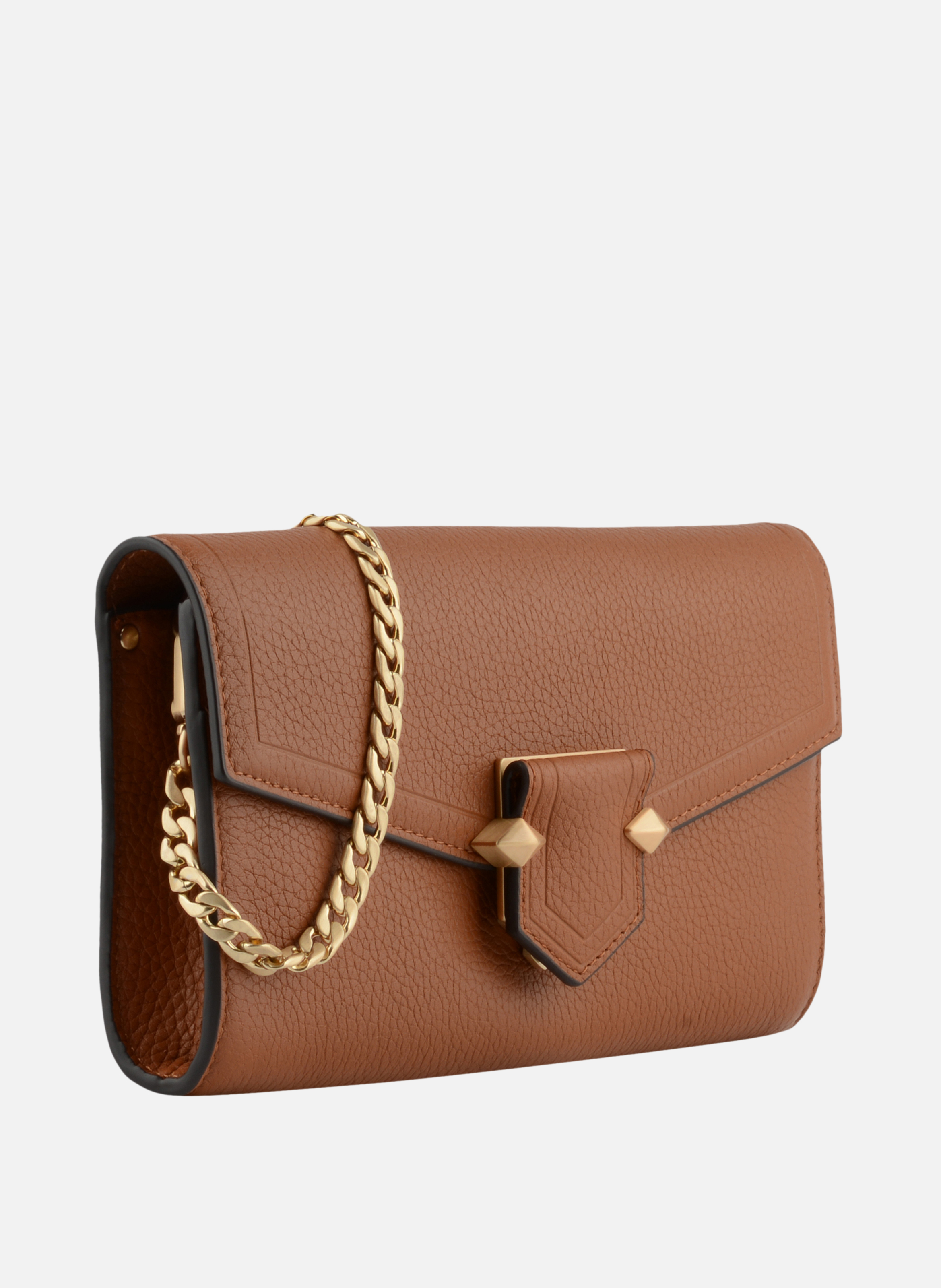 Sèvres | sac besace gm en cuir de vachette POURCHET Marron
