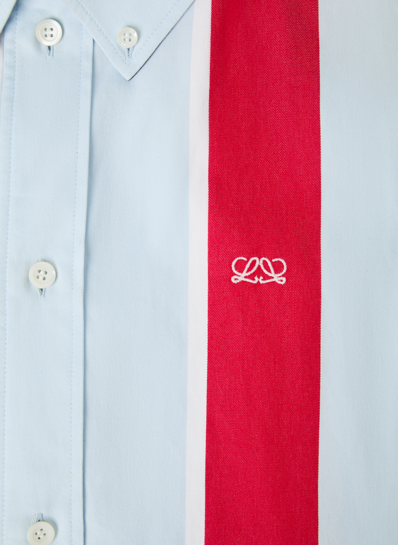 Chemise en sergé de coton rayé LOEWE Blau