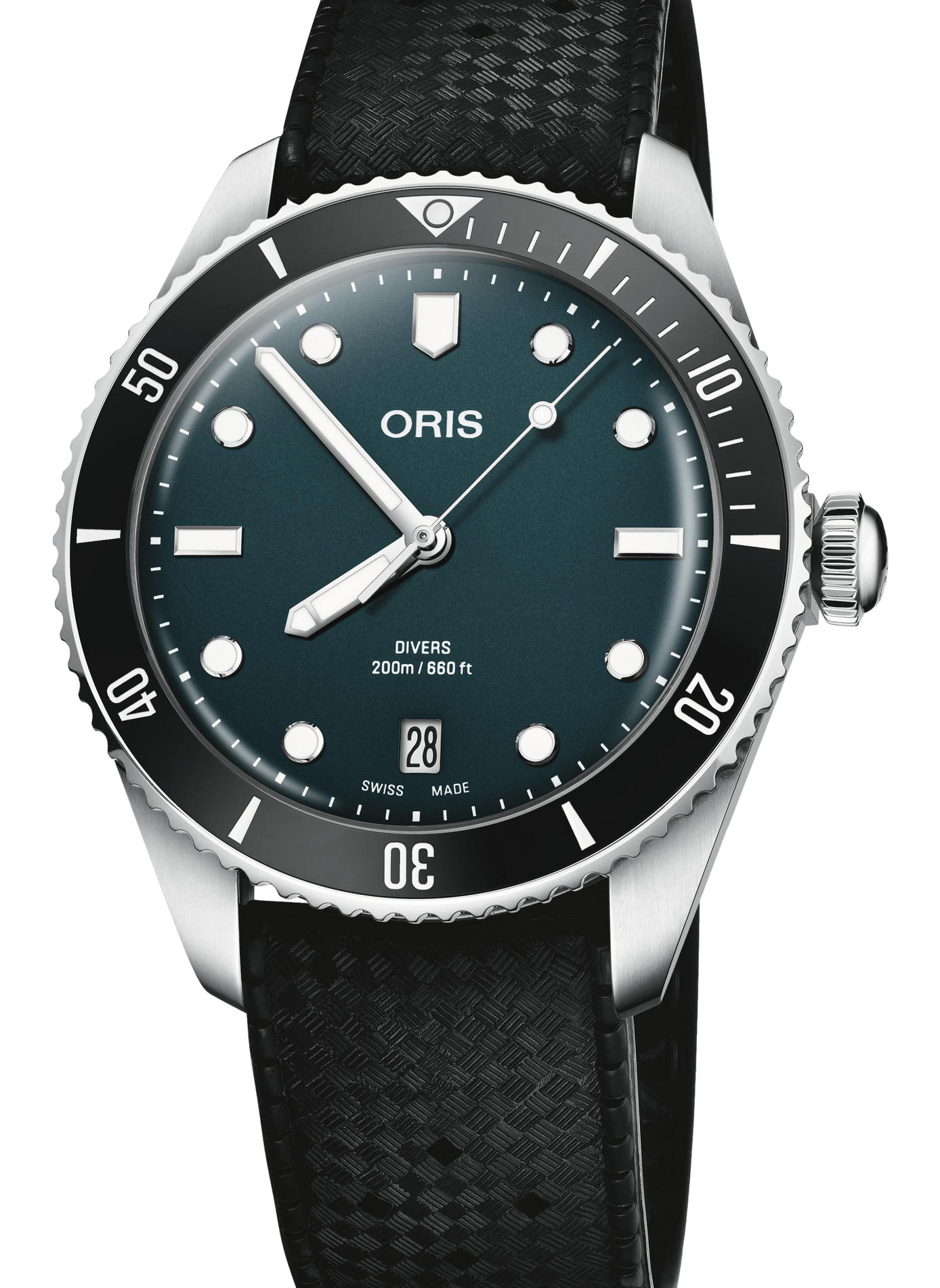 Montre automatique Oris Divers Date en acier inoxydable ORIS Bleu