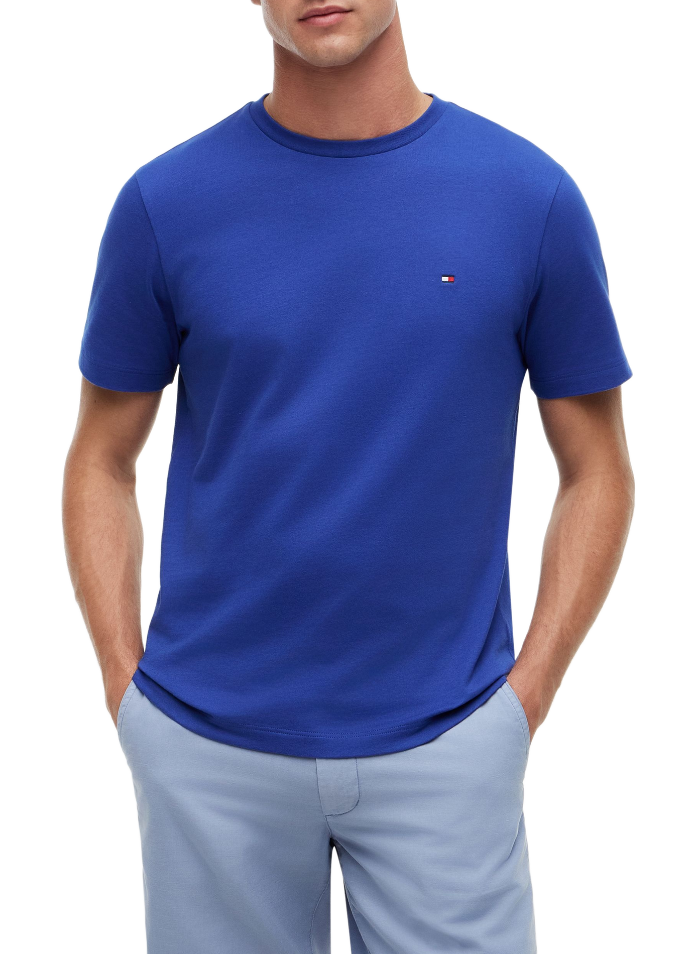 Round-neck cotton T-shirt TOMMY HILFIGER Blue