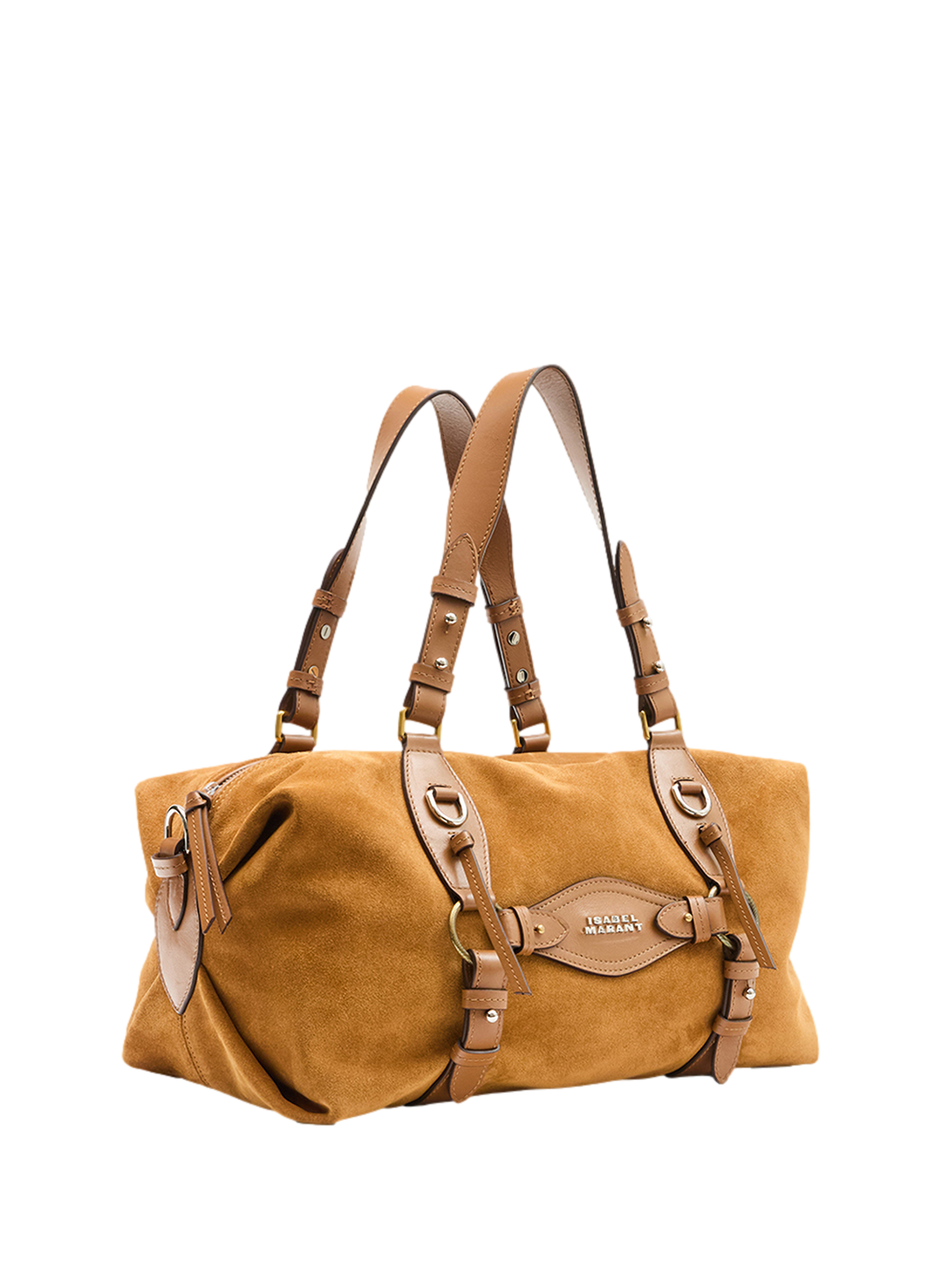 Handtasche Tilpa aus Veloursleder und Leder ISABEL MARANT Braun