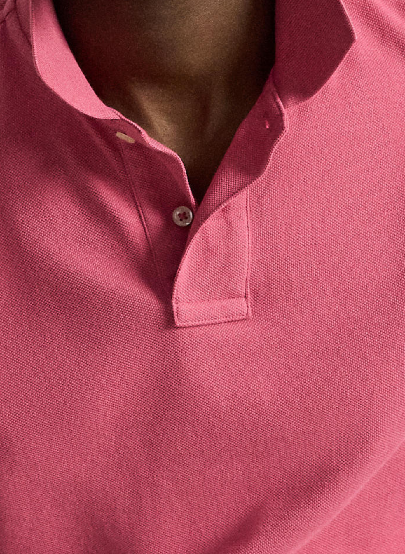 Polo droit en piqué de coton POLO RALPH LAUREN Rose