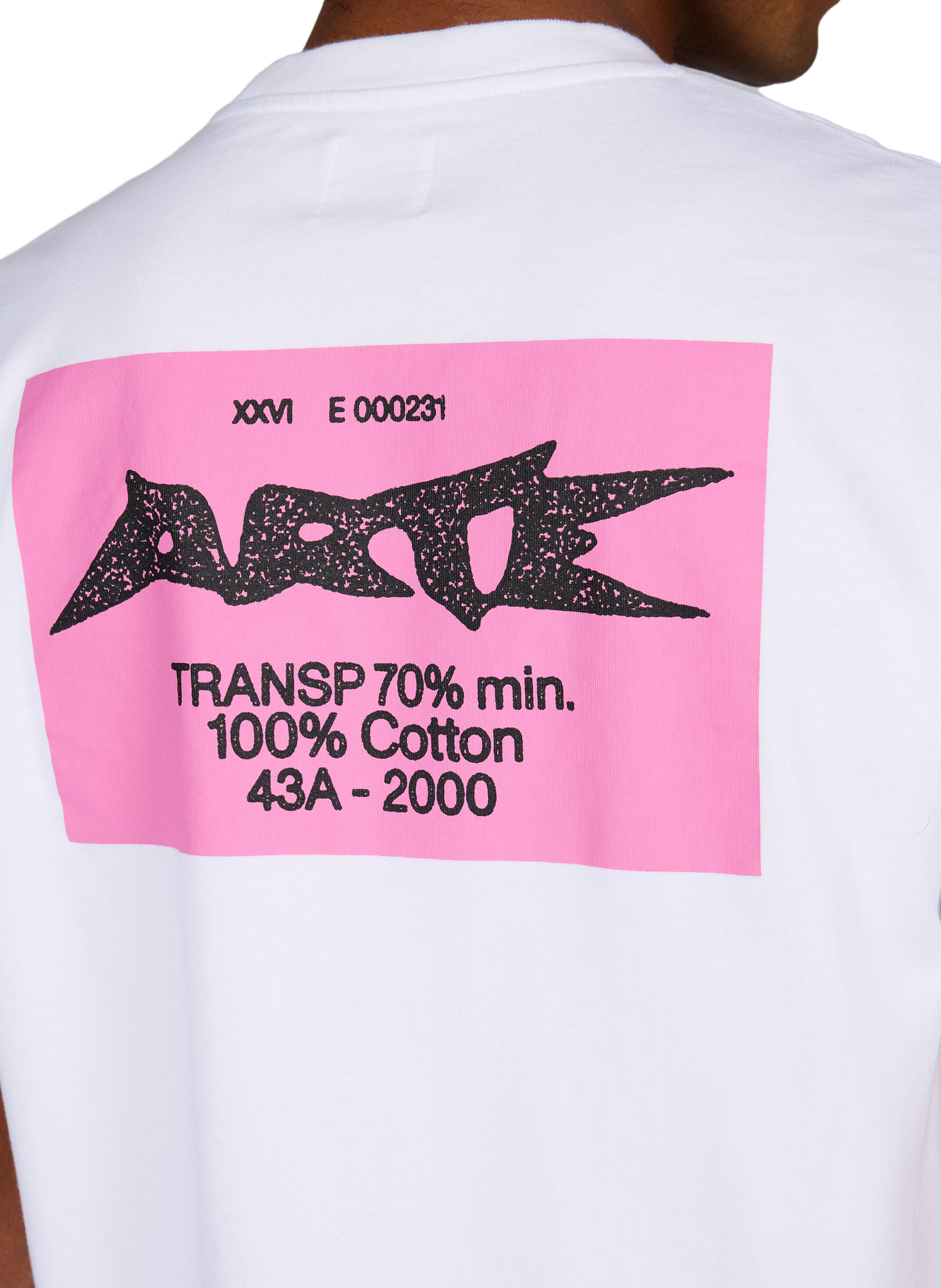 Round neck straight fit cotton T-shirt with screen printing ARTE ANTWERP White