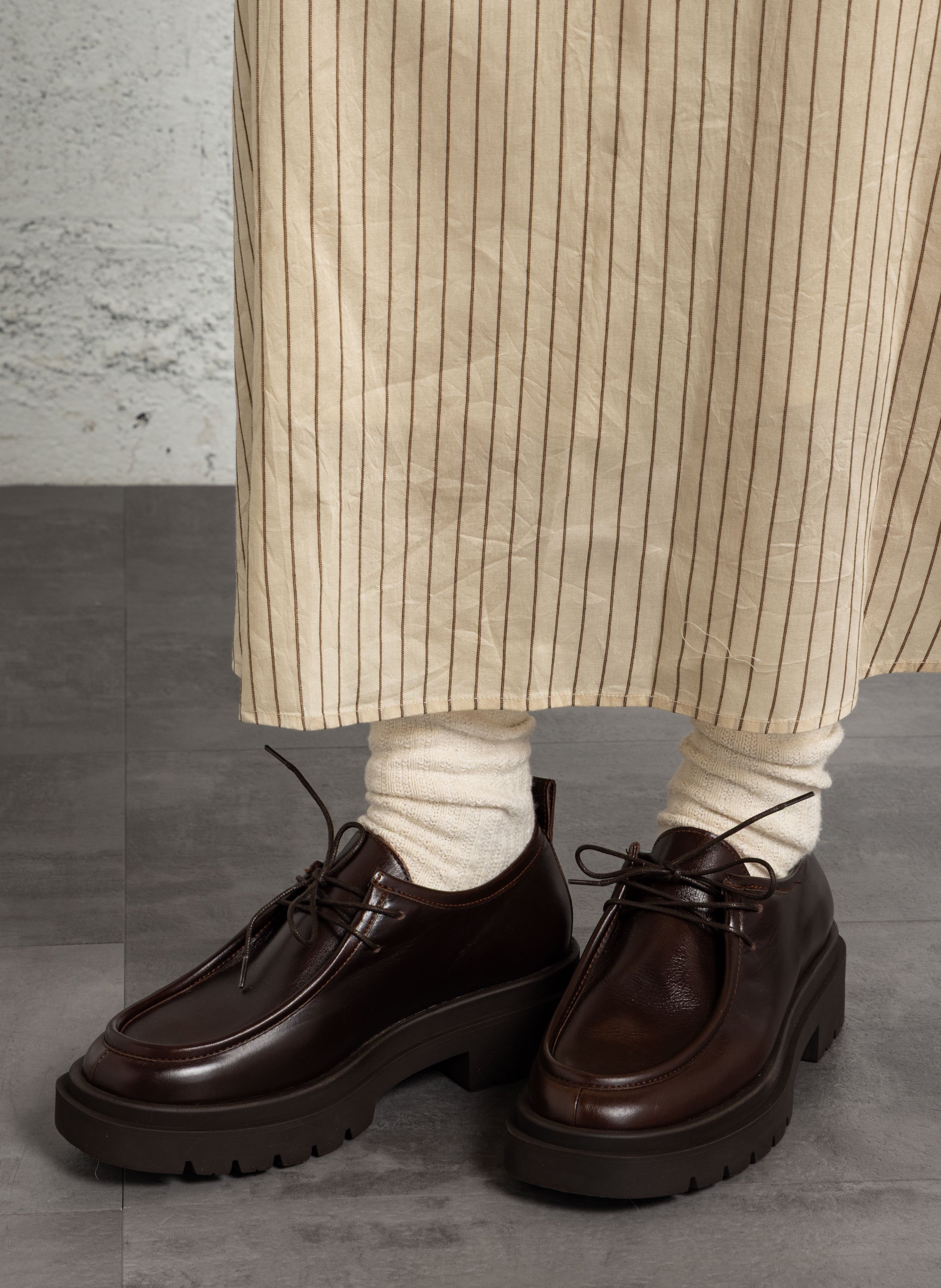 Veterschoenen van leer noreen BOBBIES Bruin