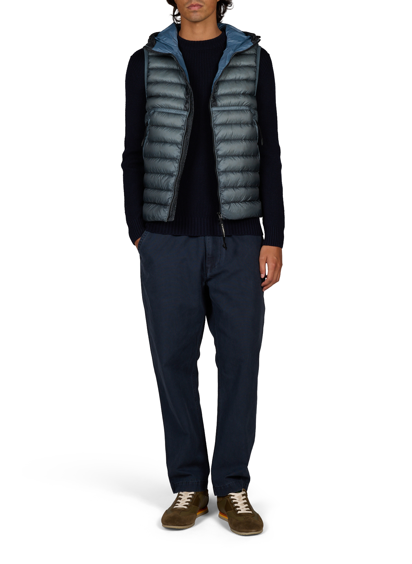 Bodywarmer met capuchon CP COMPANY Blauw