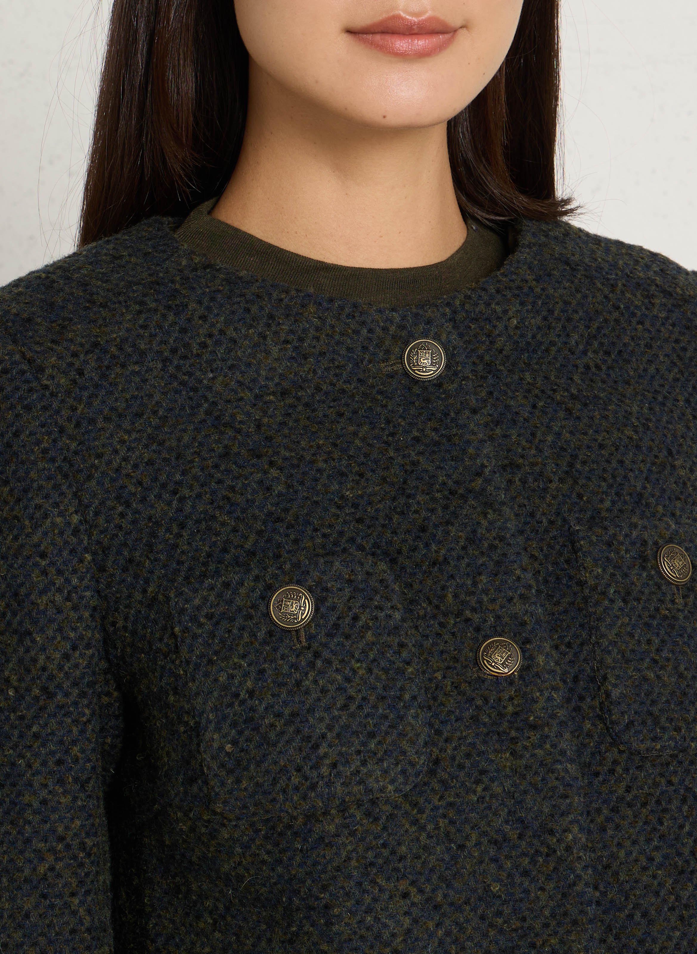 Veste droite en laine mélangée pia MAISON 123 Vert