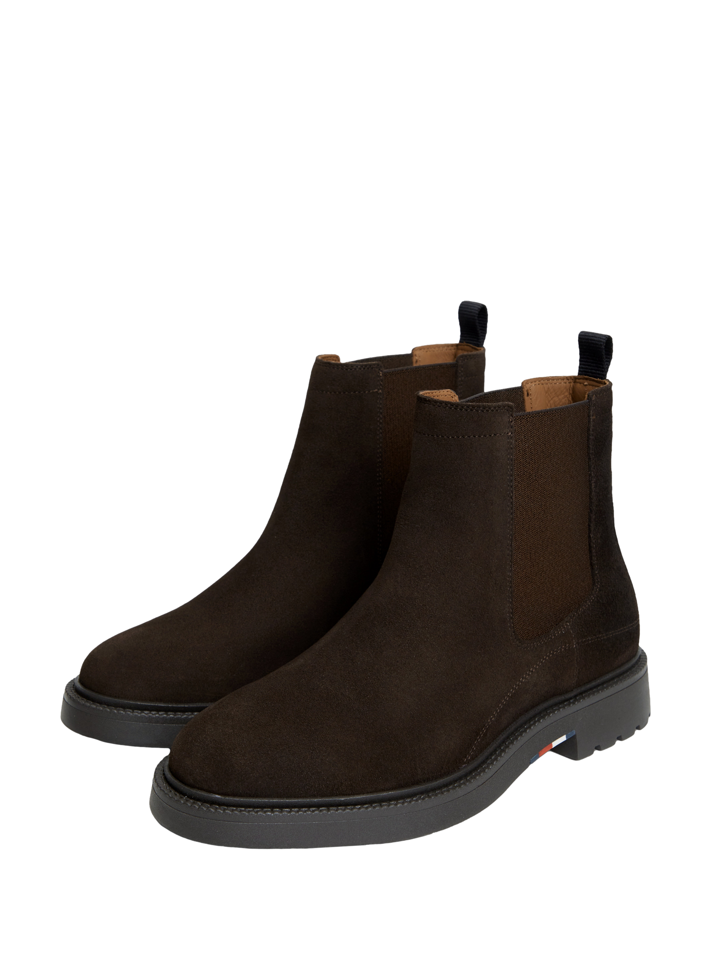 Chunky suede Chelsea boots TOMMY HILFIGER Brown