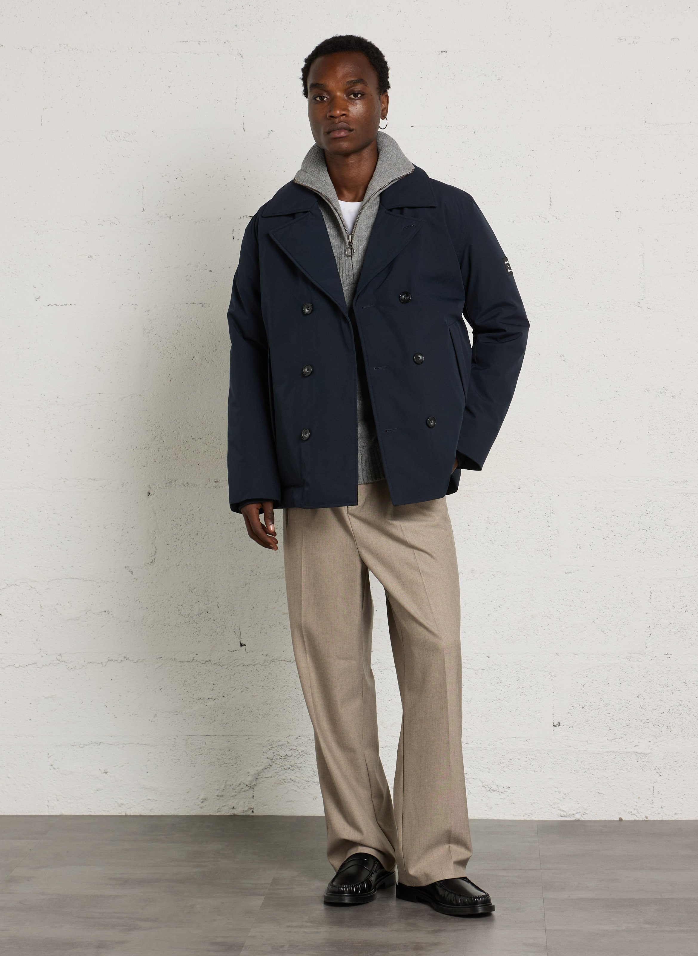 Manteau à double boutonnage uni ARMOR-LUX Bleu