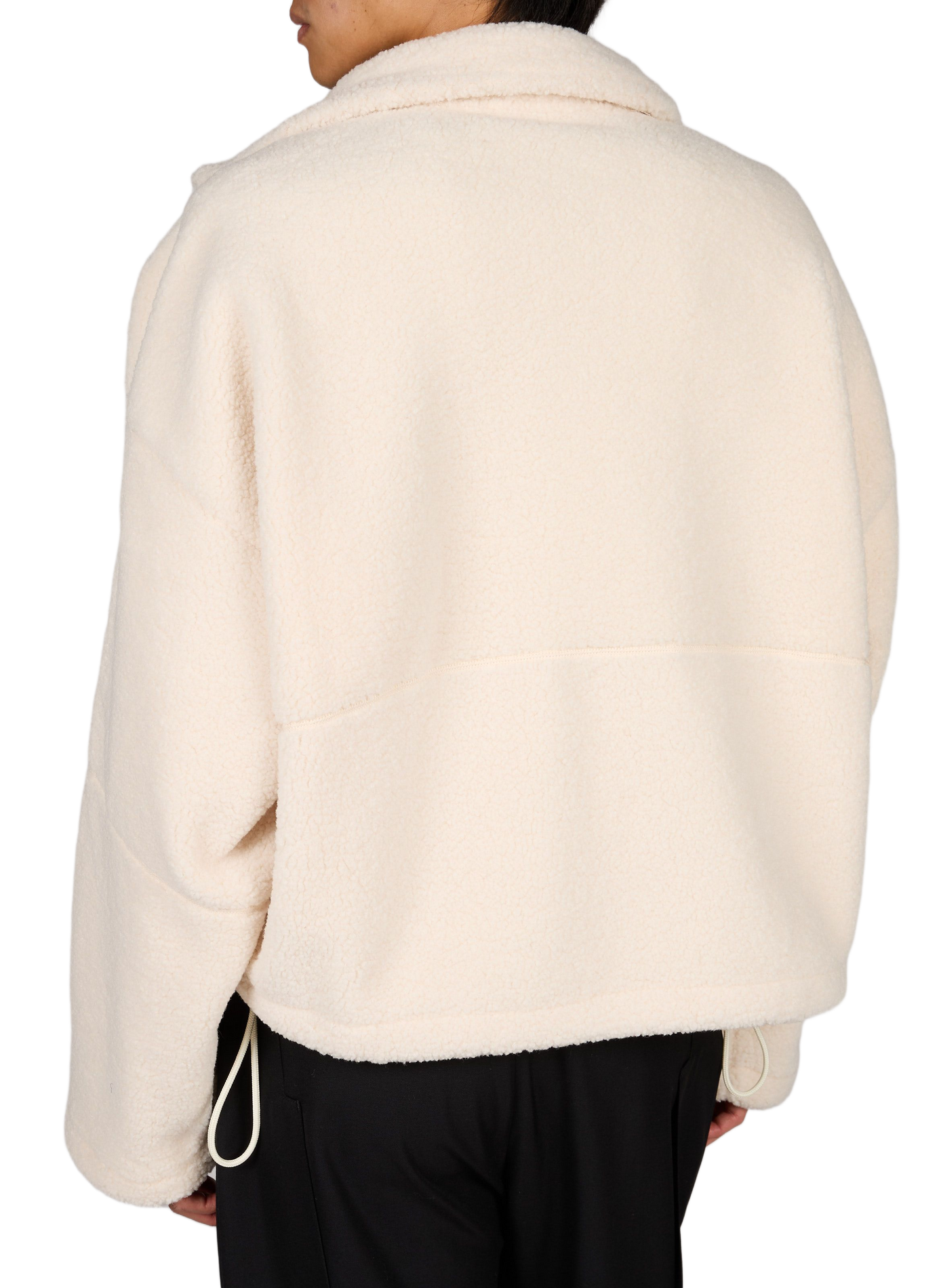 Oversized fluffy high-neck sweatshirt LOUIS GABRIEL NOUCHI Beige