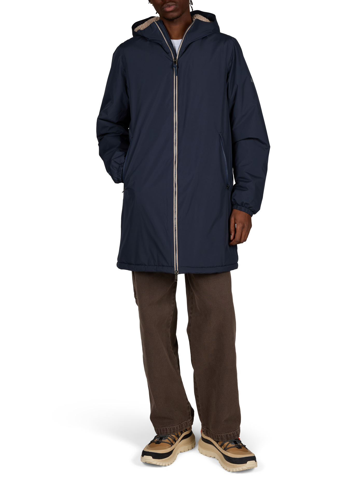 Gerade geschnittener Parka mit Kapuze AIGLE Blau
