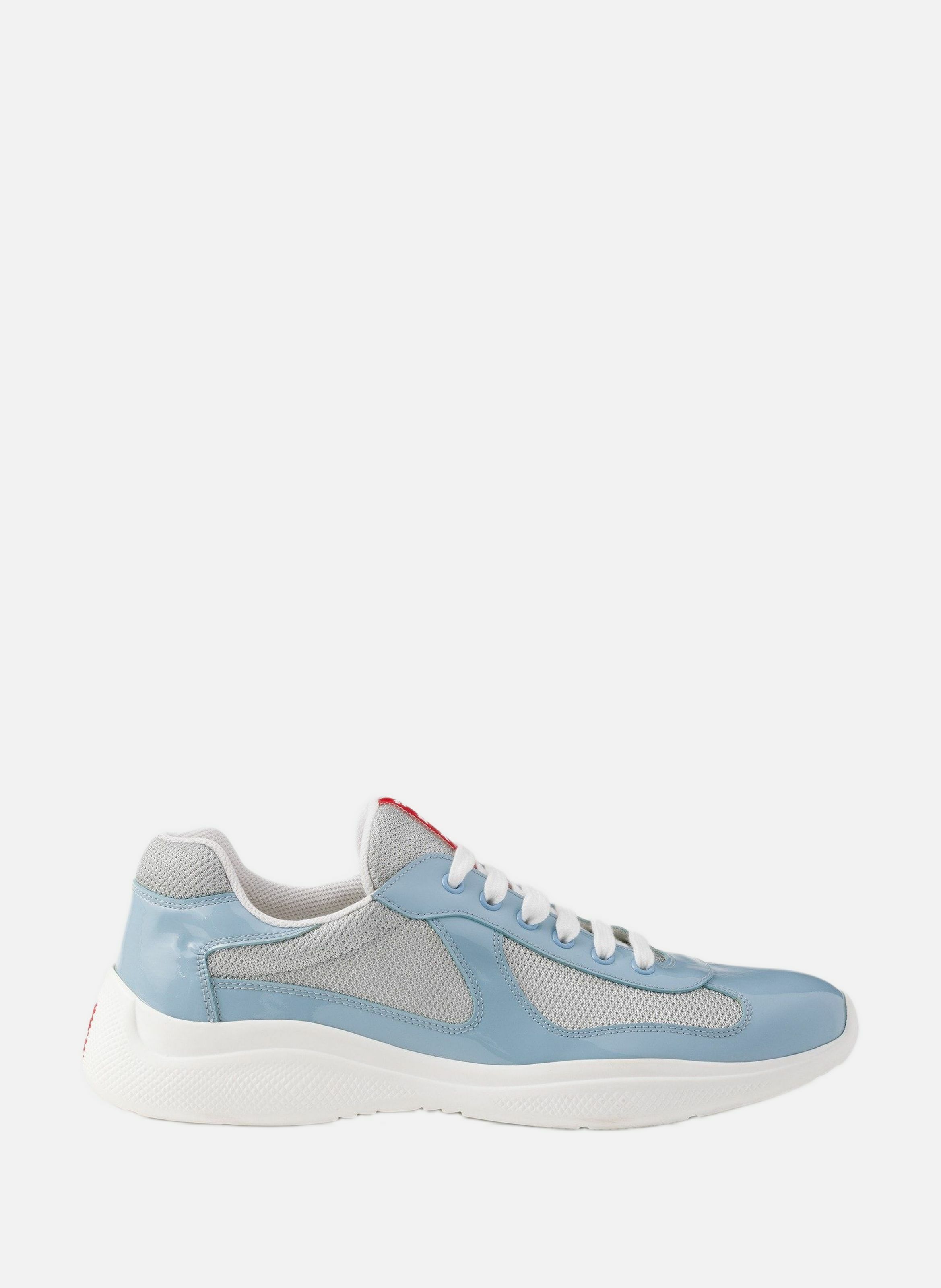 Sneakers prada america’s cup en cuir verni et tiss PRADA Bleu