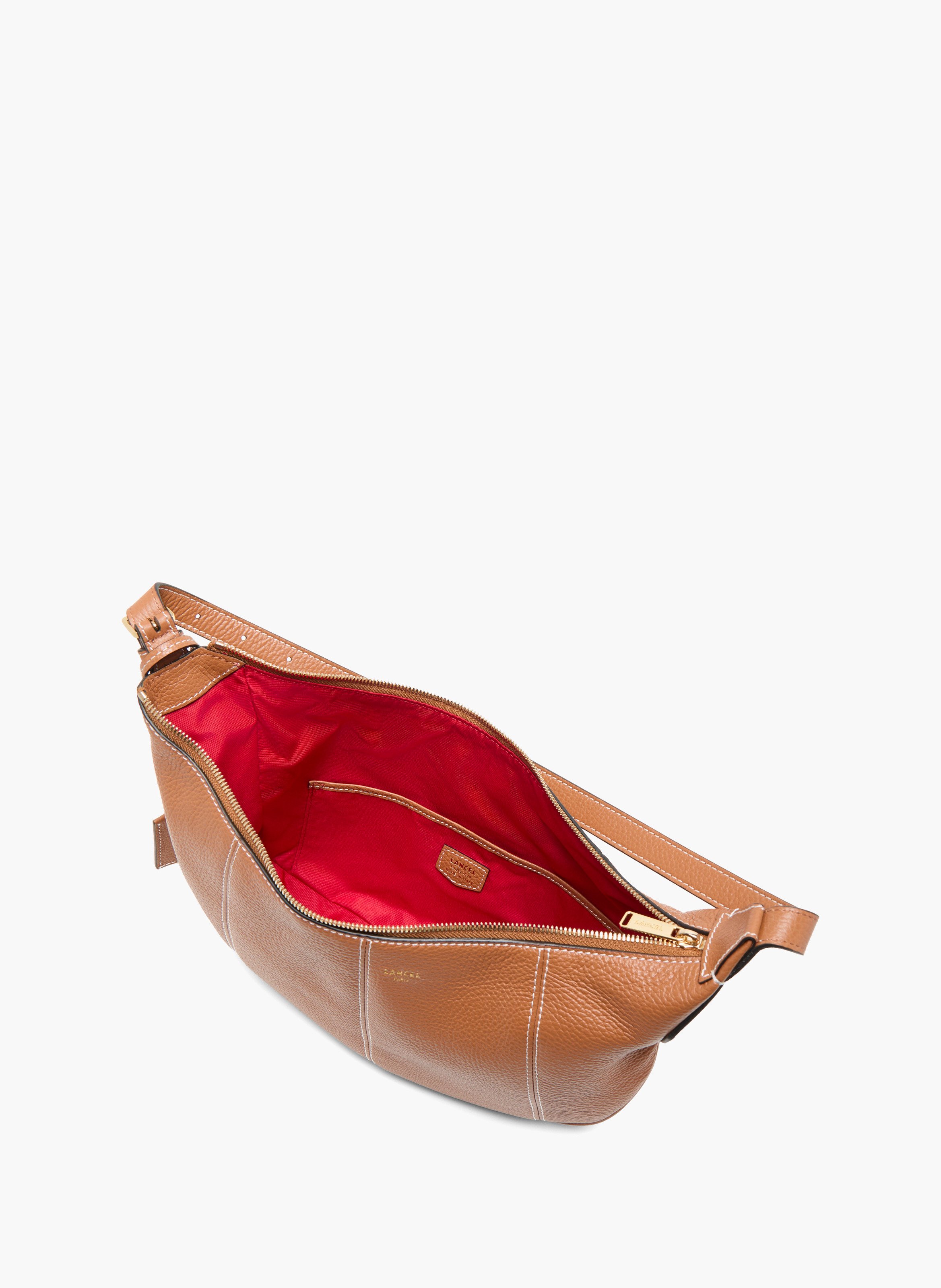 Sac hobo zippé m victoire de lancel en cuir LANCEL Marron