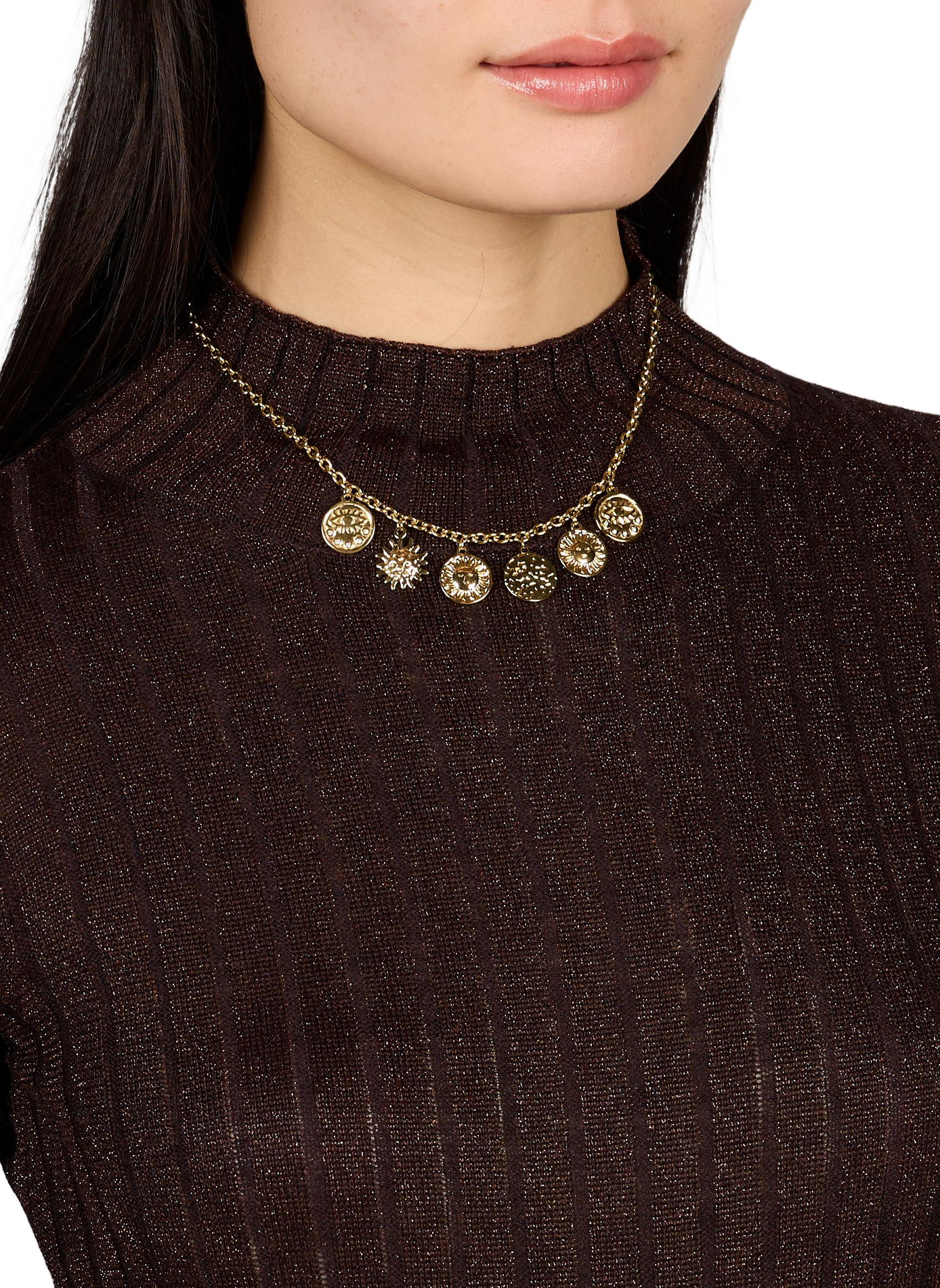 Collier charms ronds AU PRINTEMPS PARIS Doré