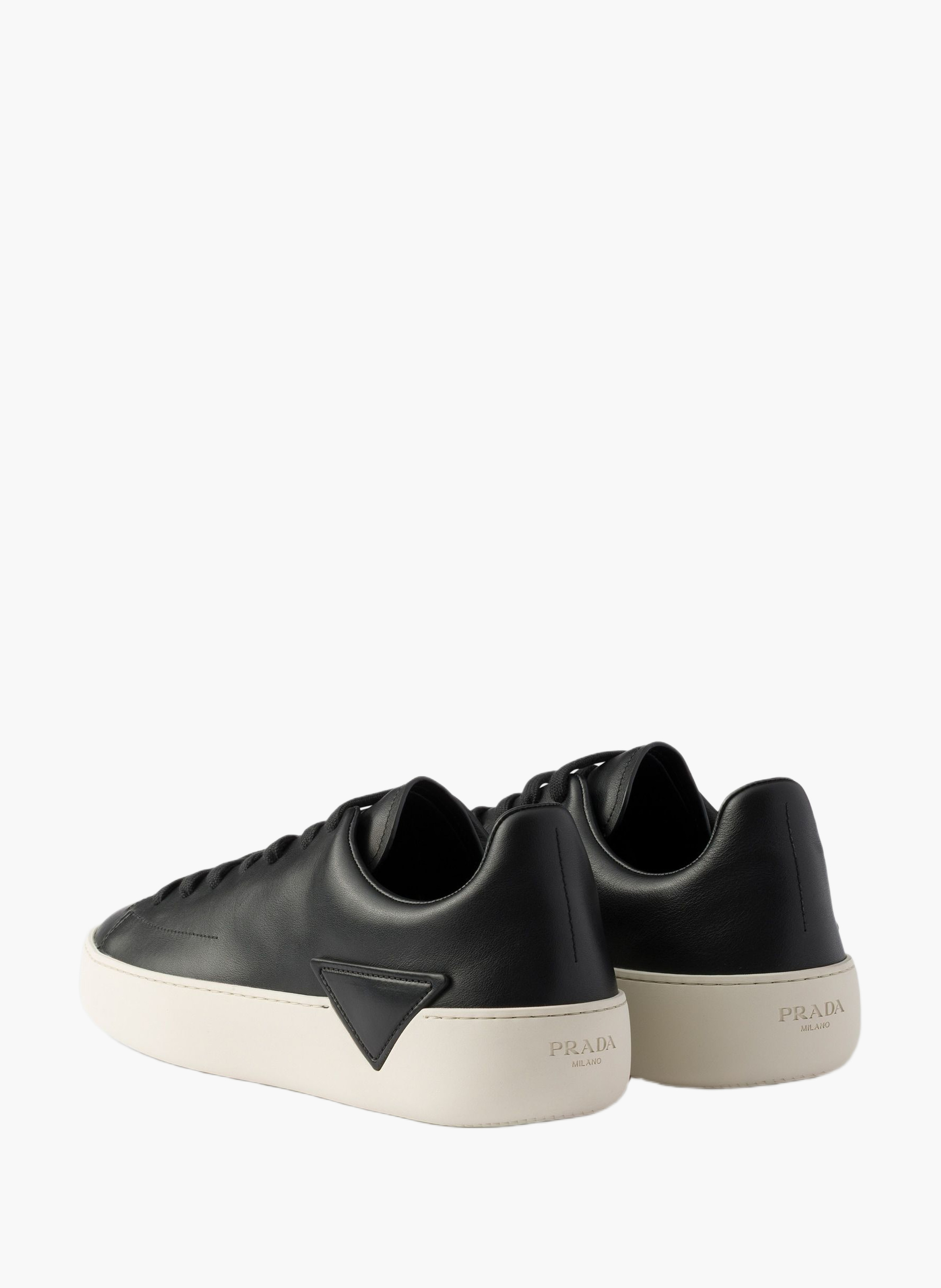 Baskets court en cuir PRADA Noir