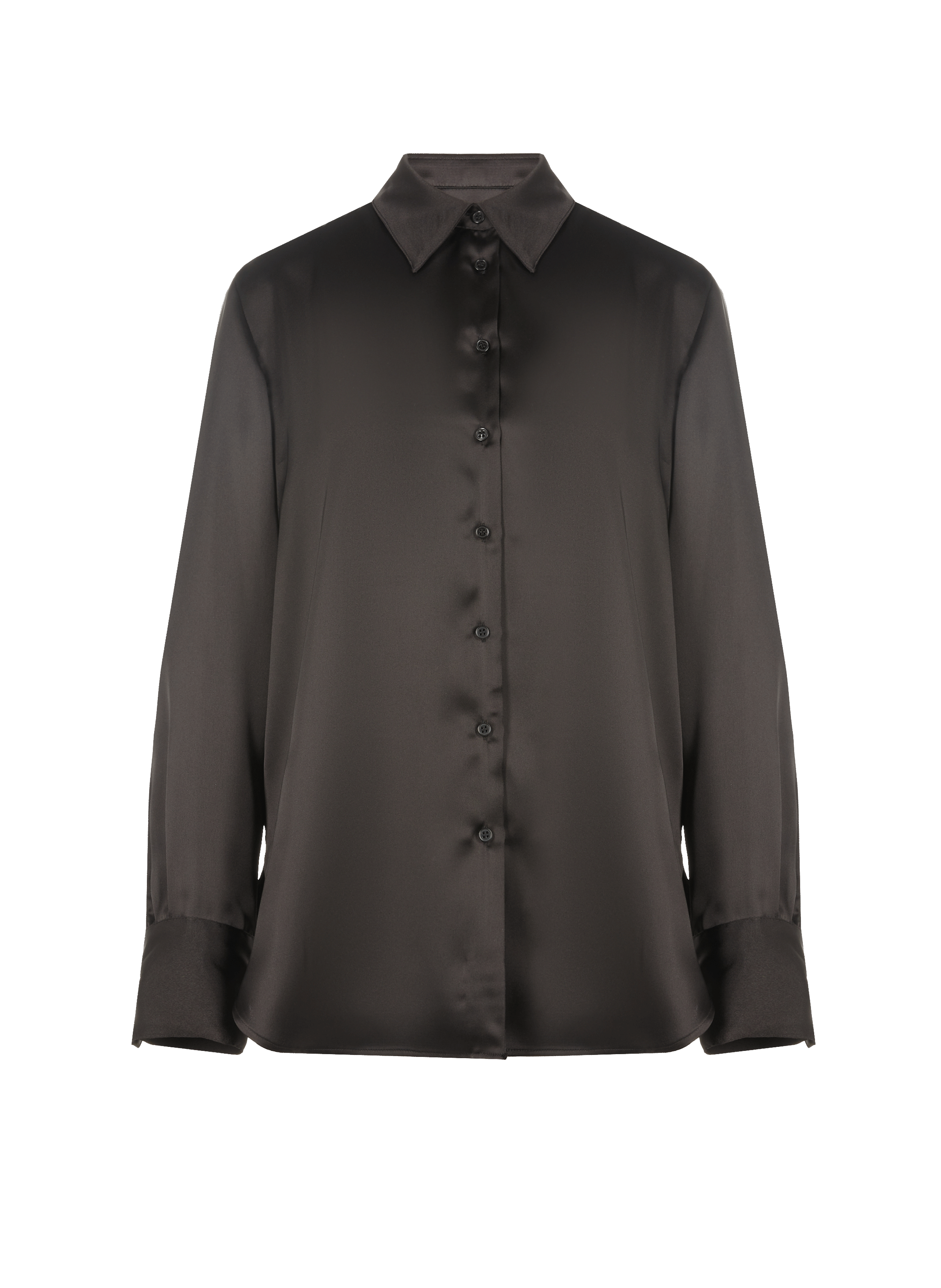 Chemise satinée en polyester recyclé mélangé