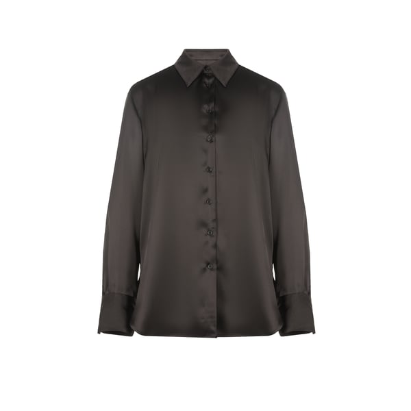 Chemise satinée en polyester recyclé mélangé